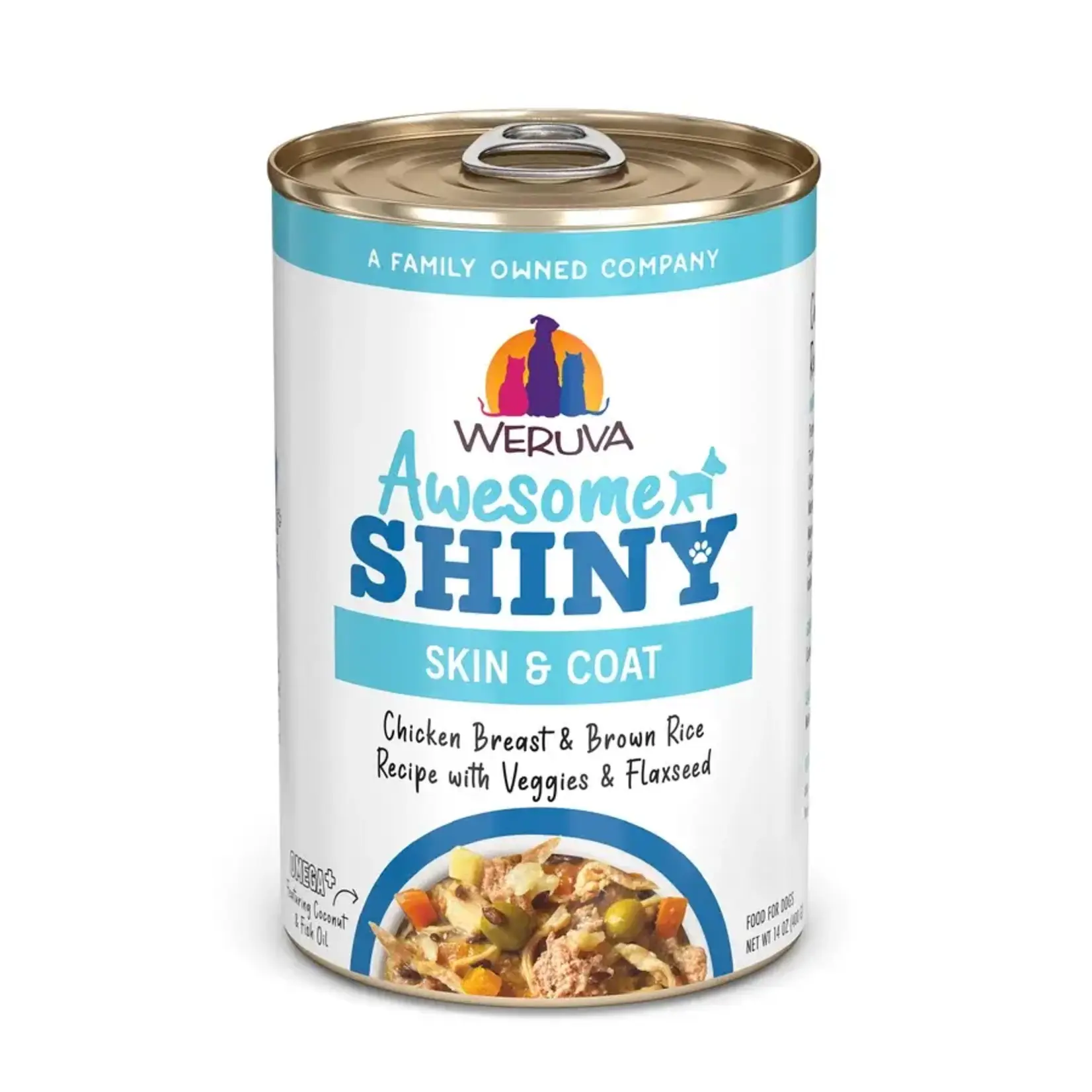 Weruva Weruva Awesome Shiny  Skin & Coat Chicken Breast & Brown Rice Recipe with Veggies Wet Dog Food 14 oz