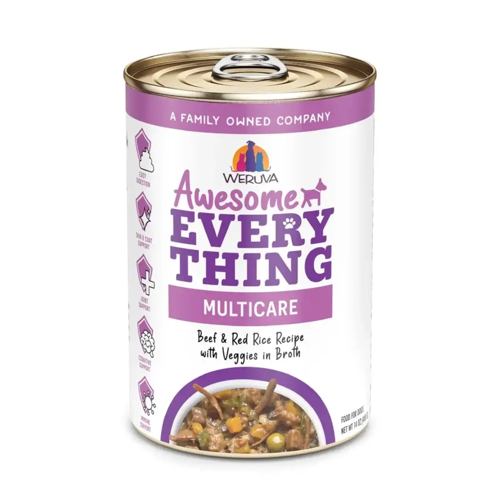 Weruva Weruva Awesome Everything Multicare Beef & Red Rice with Veggies in Broth Wet Dog Food 14 oz