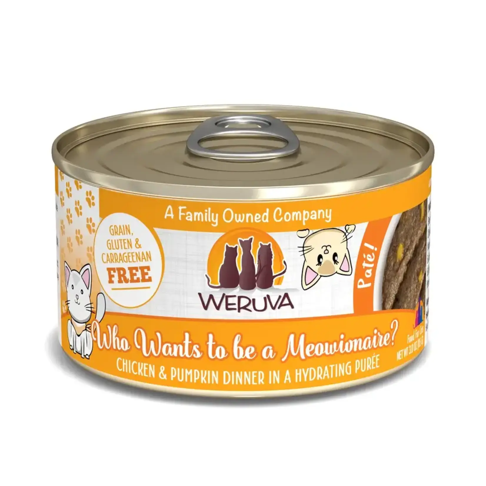 Weruva Weruva Who Wants to be a Meowionaire? Chicken & Pumpkin in a Hydrating Purée Wet Cat Food 3 oz