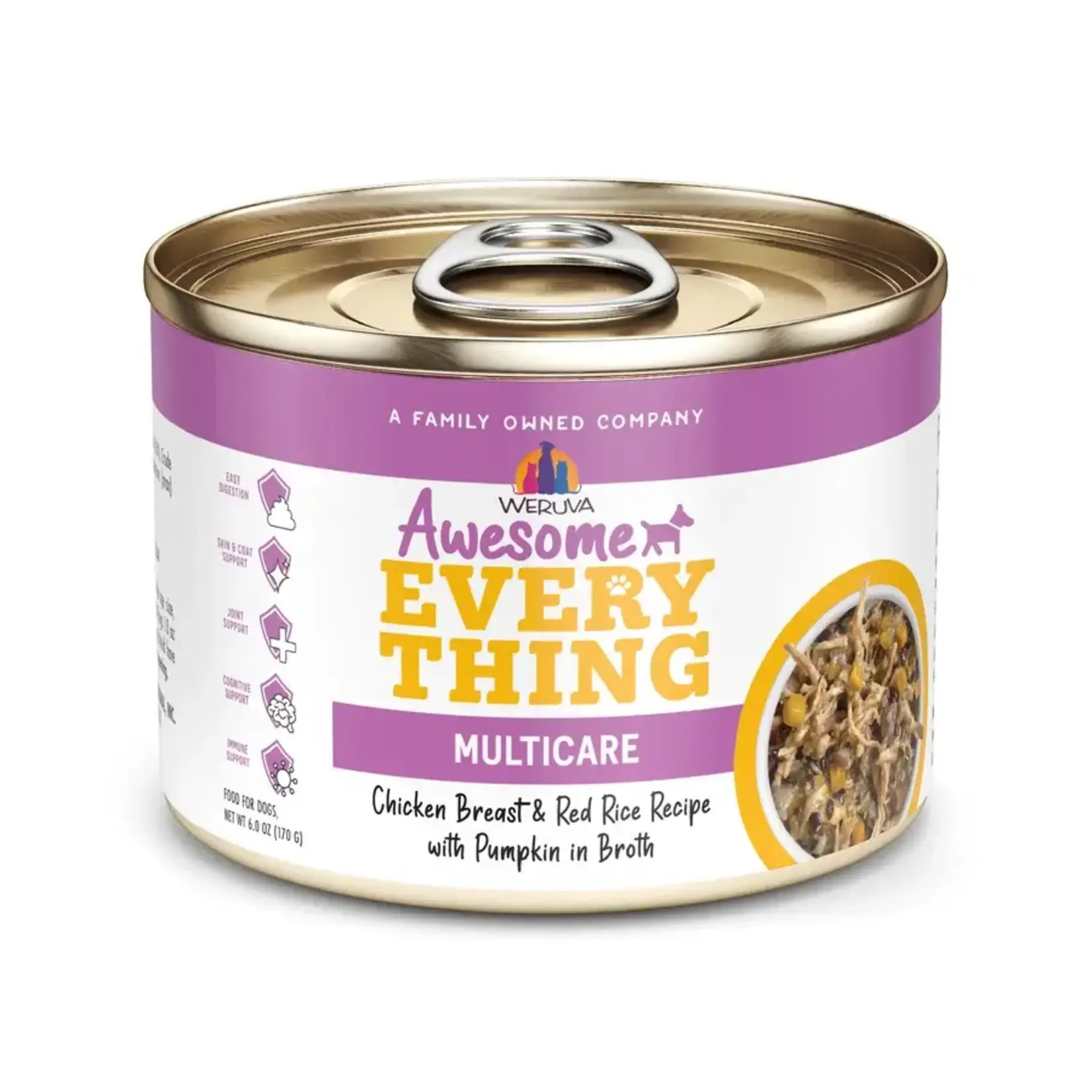 Weruva Weruva Awesome Everything Multicare Chicken Breast & Red Rice with Pumpkin in Broth Wet Dog Food 6 oz