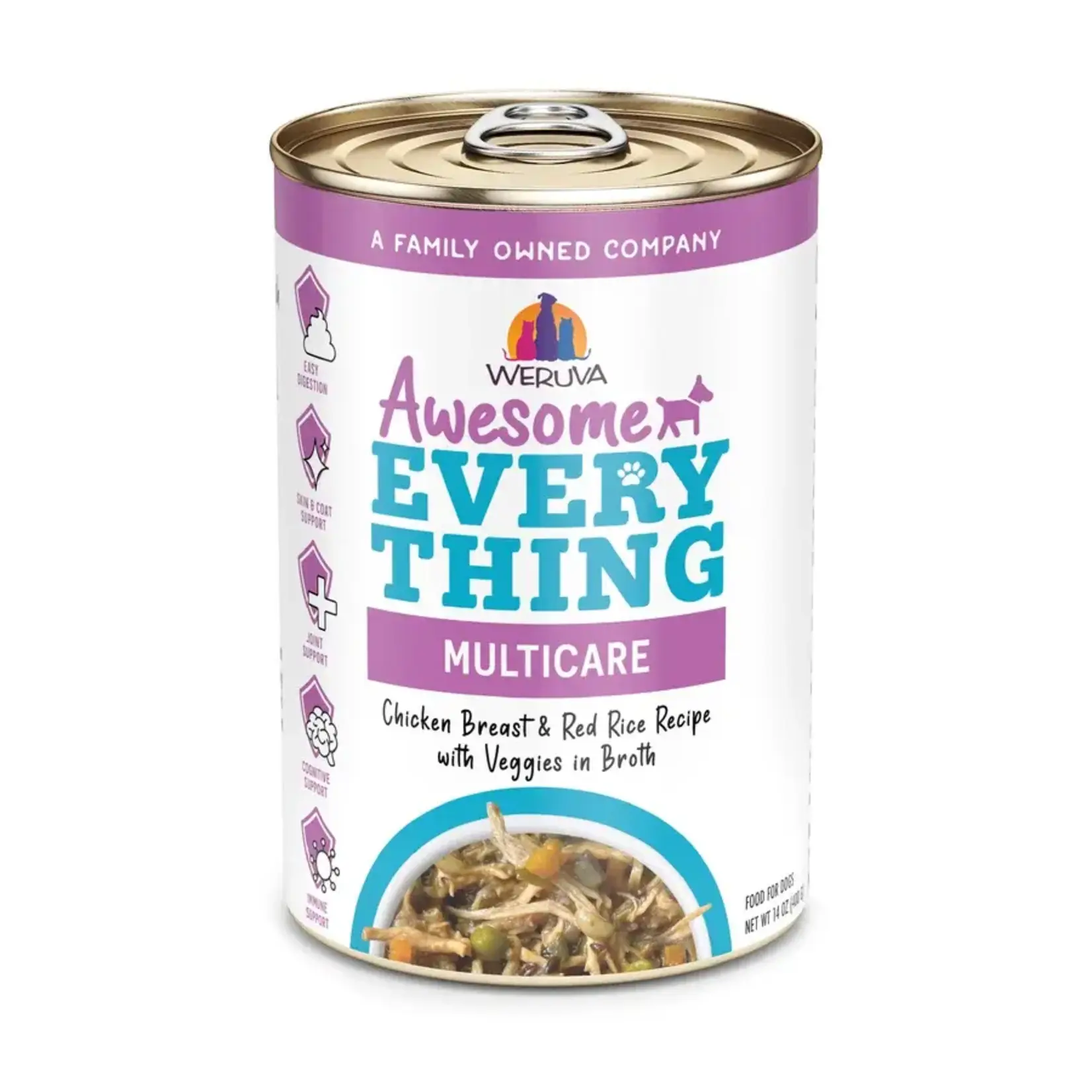 Weruva Weruva Awesome Everything Multicare Chicken Breast & Red Rice with Veggies in Broth Wet Dog Food 14 oz