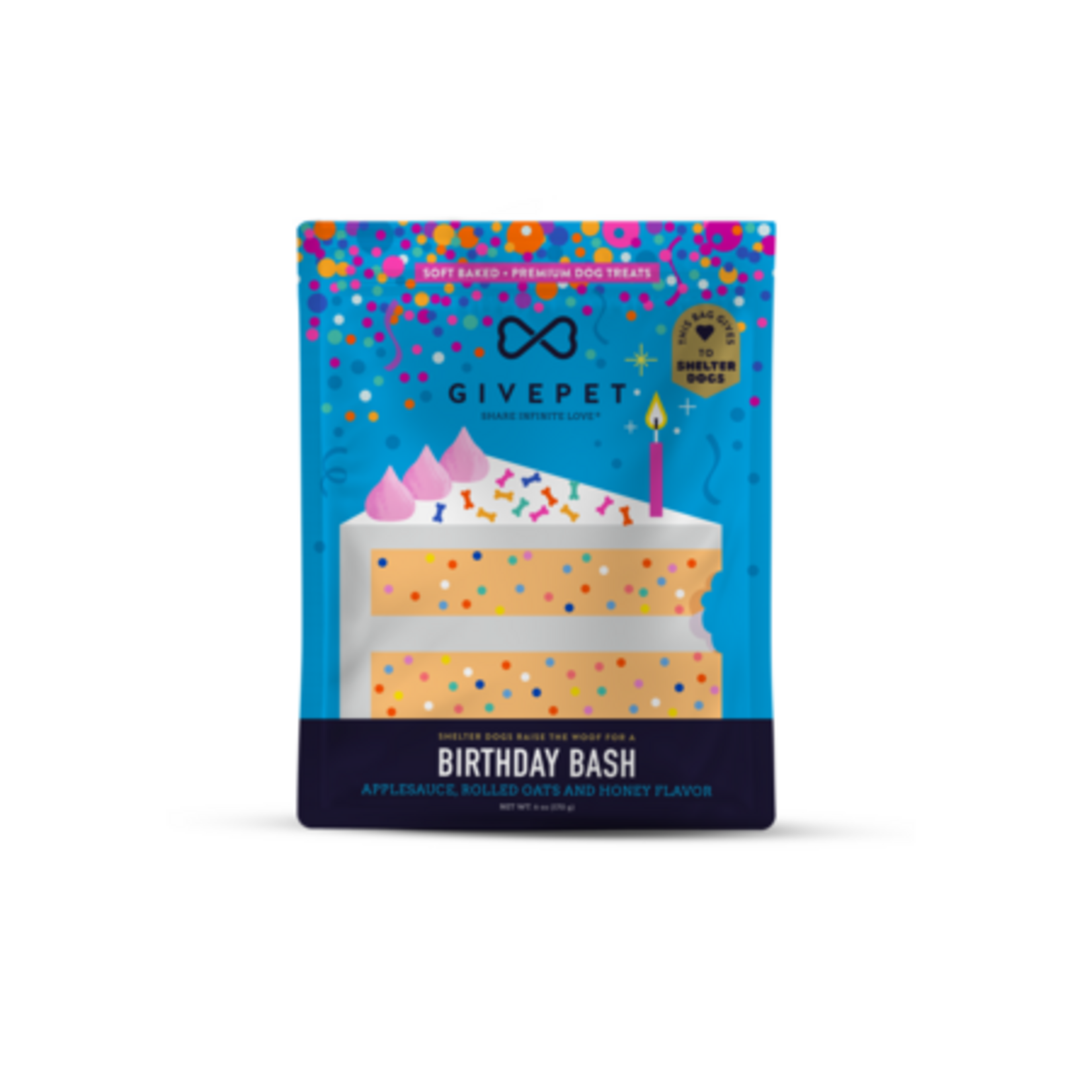 GivePet GivePet Birthday Bash Soft & Chewy Dog Treat 6 oz