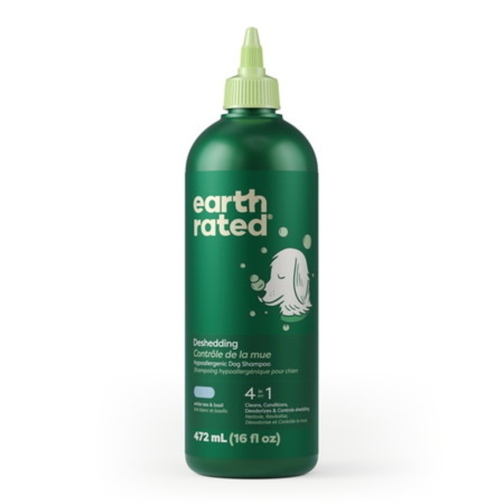 Earth Rated Earth Rated 3-in-1 Deshedding Dog Shampoo & Conditioner, White Tea & Basil Scent, 16 oz