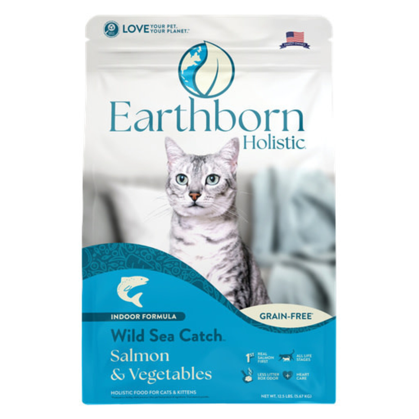 Earthborn Holistic Pet Food Earthborn Holistic Wild Sea Catch Salmon & Vegetables Grain-Free Dry Cat Food 12.5#