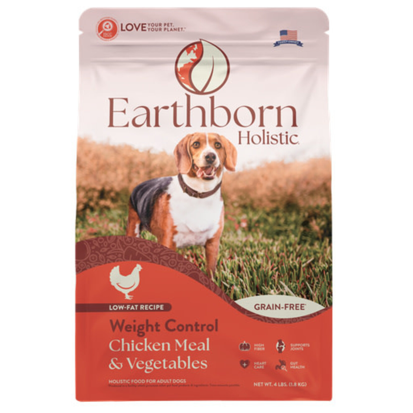 Earthborn Holistic Pet Food Earthborn Holistic Weight Control Chicken Meal & Vegetables Grain-Free Dry Dog Food 4#