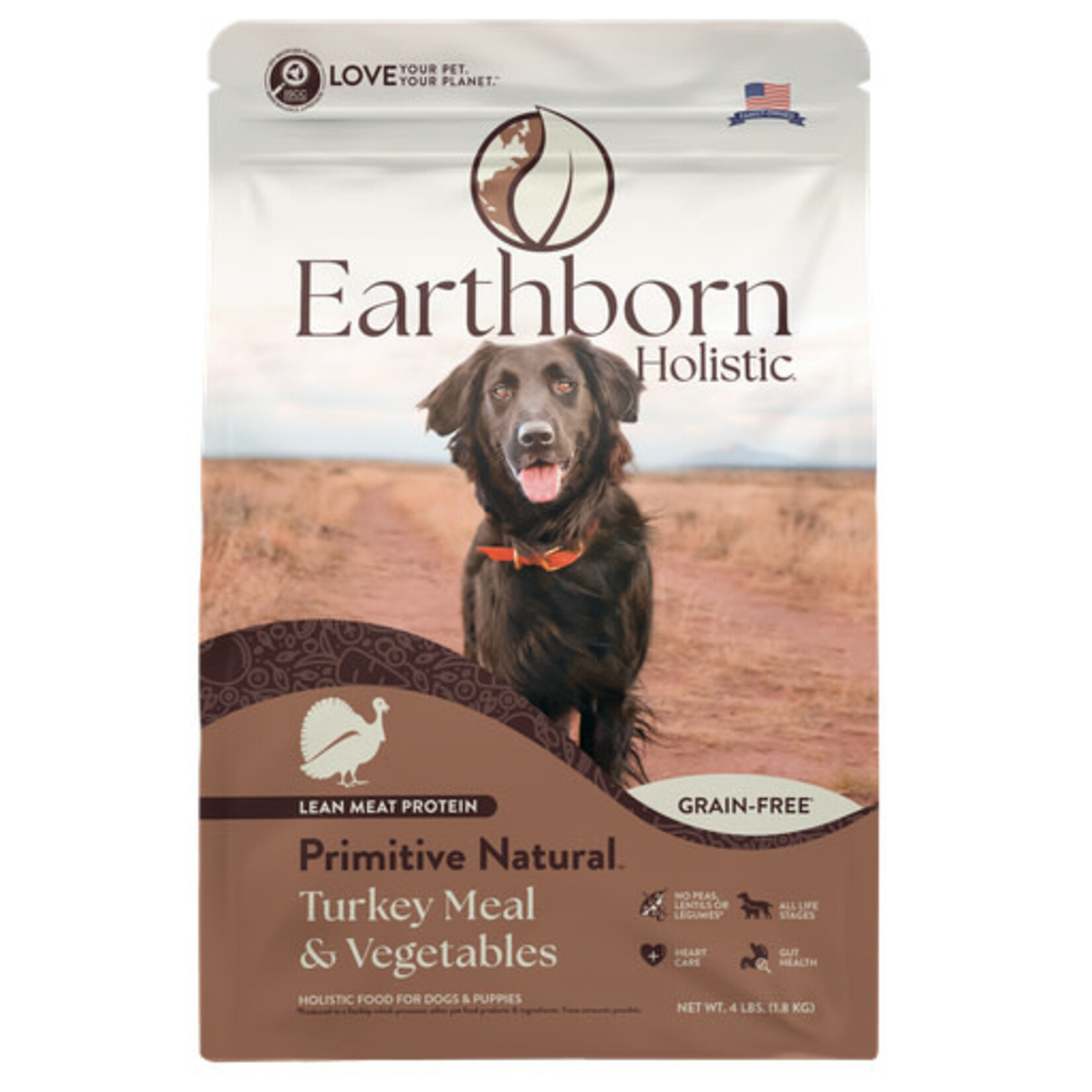 Earthborn Holistic Pet Food Earthborn Holistic Primitive Natural Turkey & Vegetables Grain-Free Dry Dog Food 4#