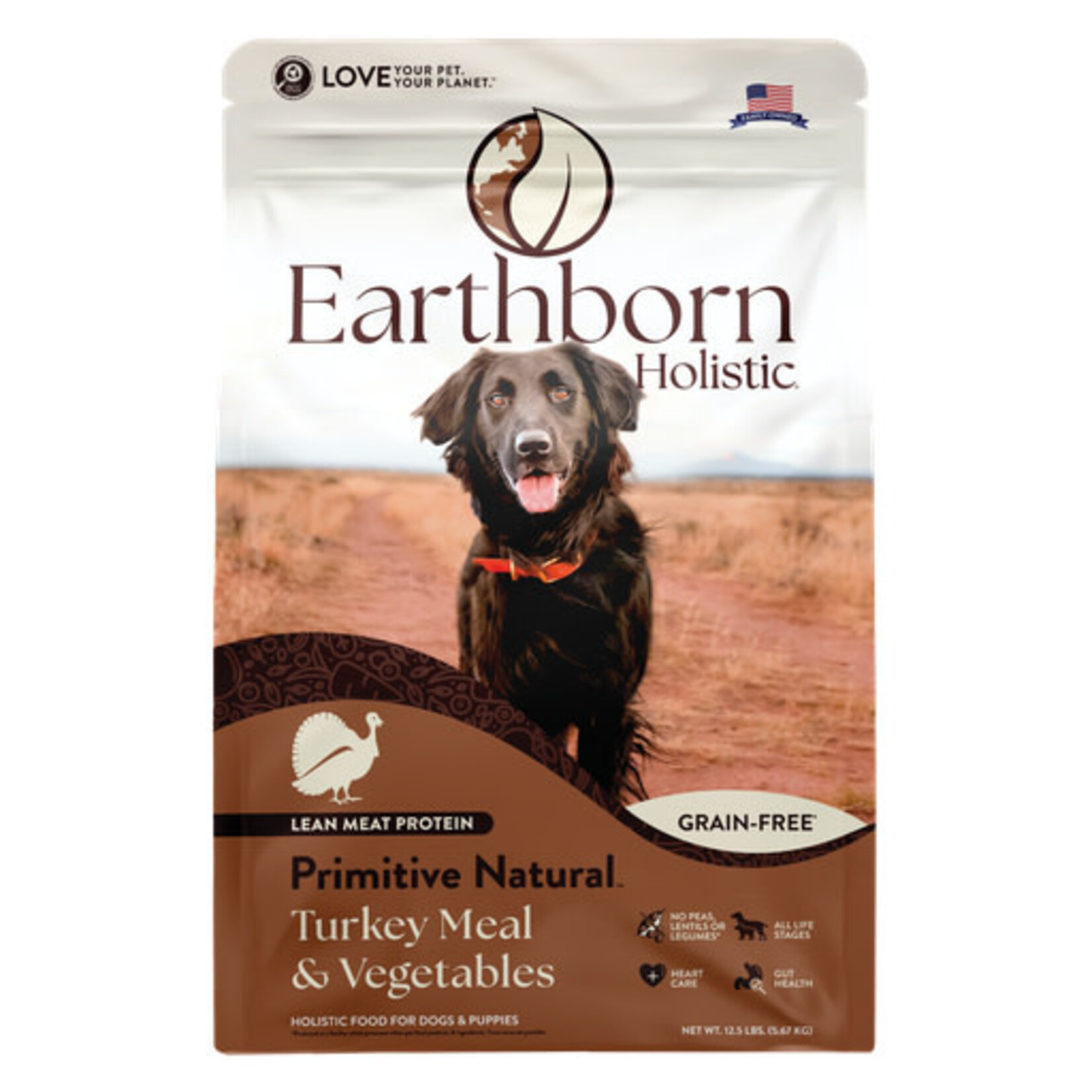 Earthborn Holistic Pet Food Earthborn Holistic Primitive Natural Turkey & Vegetables Grain-Free Dry Dog Food 12.5#
