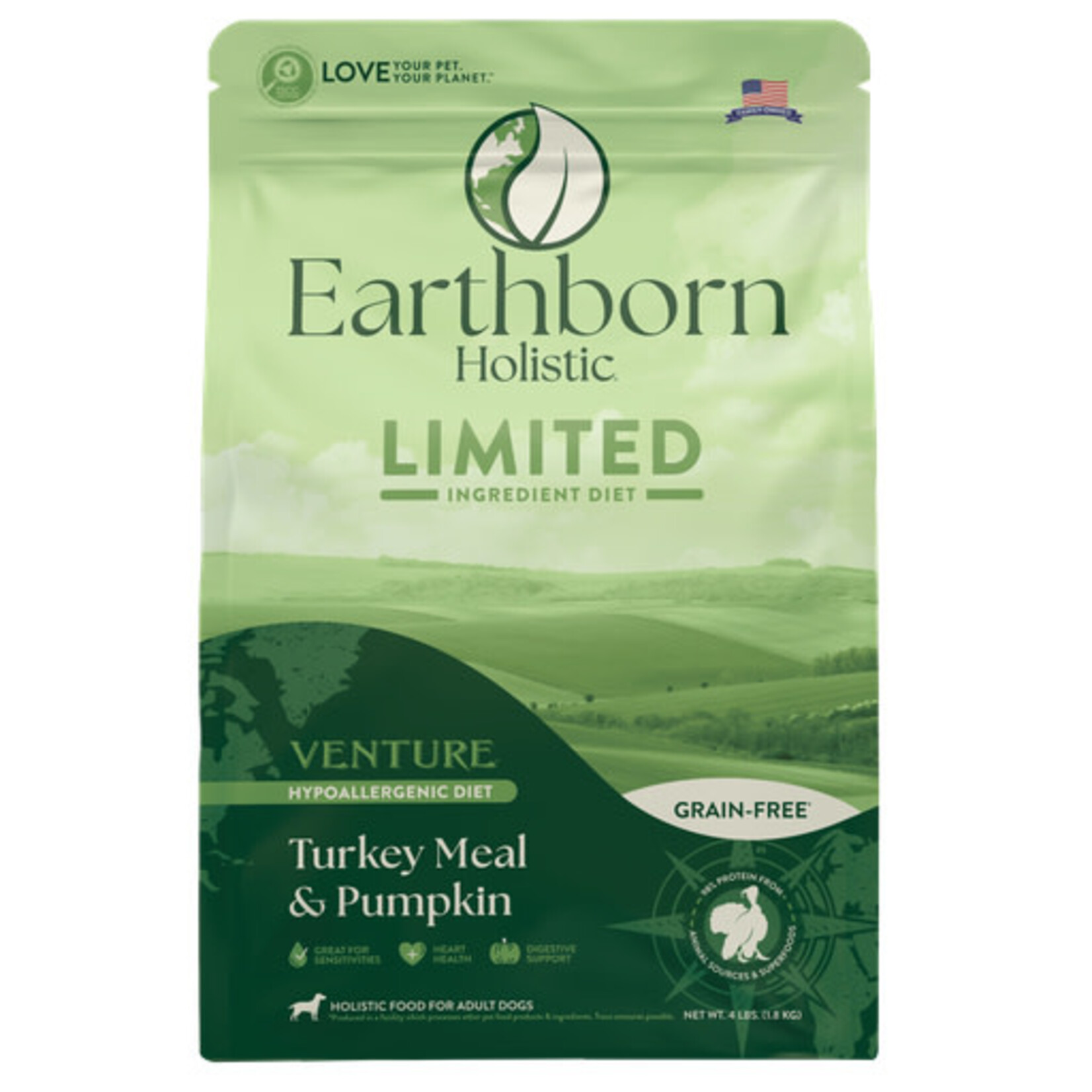 Earthborn Holistic Pet Food Earthborn Holistic Venture Limited Ingredient Turkey & Pumpkin Grain-Free Dry Dog Food 4#