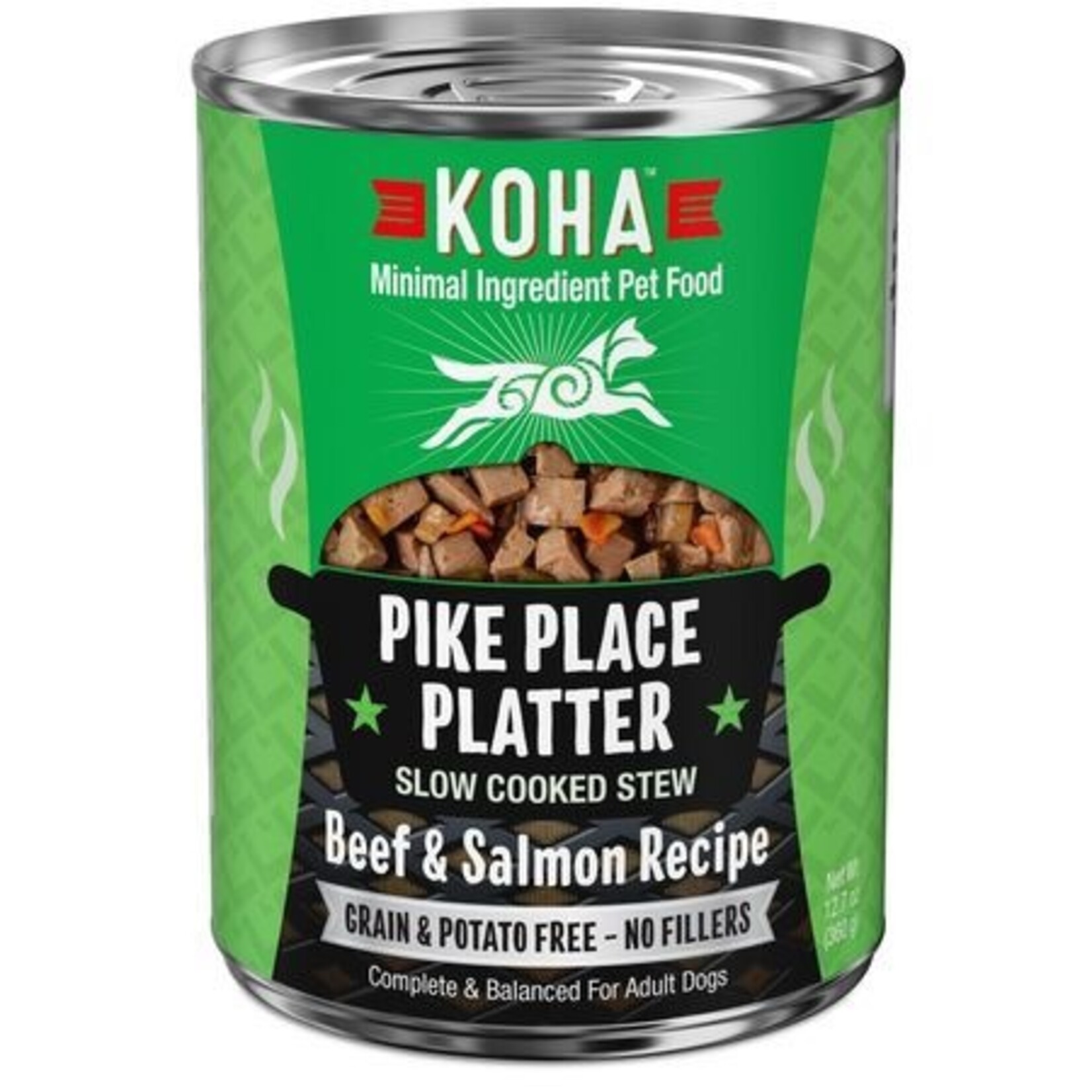 Koha KOHA Pike Place Platter Stew Beef & Salmon Canned Dog Food 12.7oz