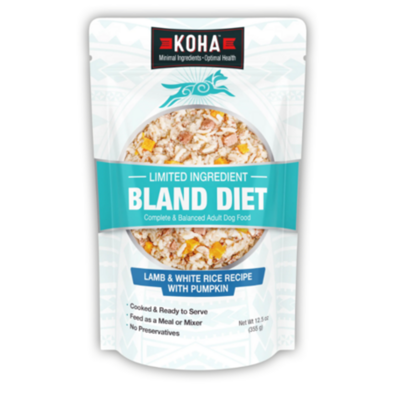 Koha KOHA Limited Ingredient Bland Diet Sensitive Stomach Lamb & White Rice Wet Dog Food 12.5 oz