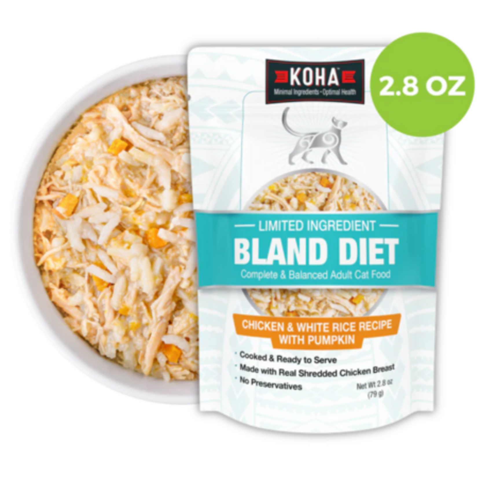 Koha KOHA Bland Diets Chicken & White Rice Wet Cat Food 2.8 oz