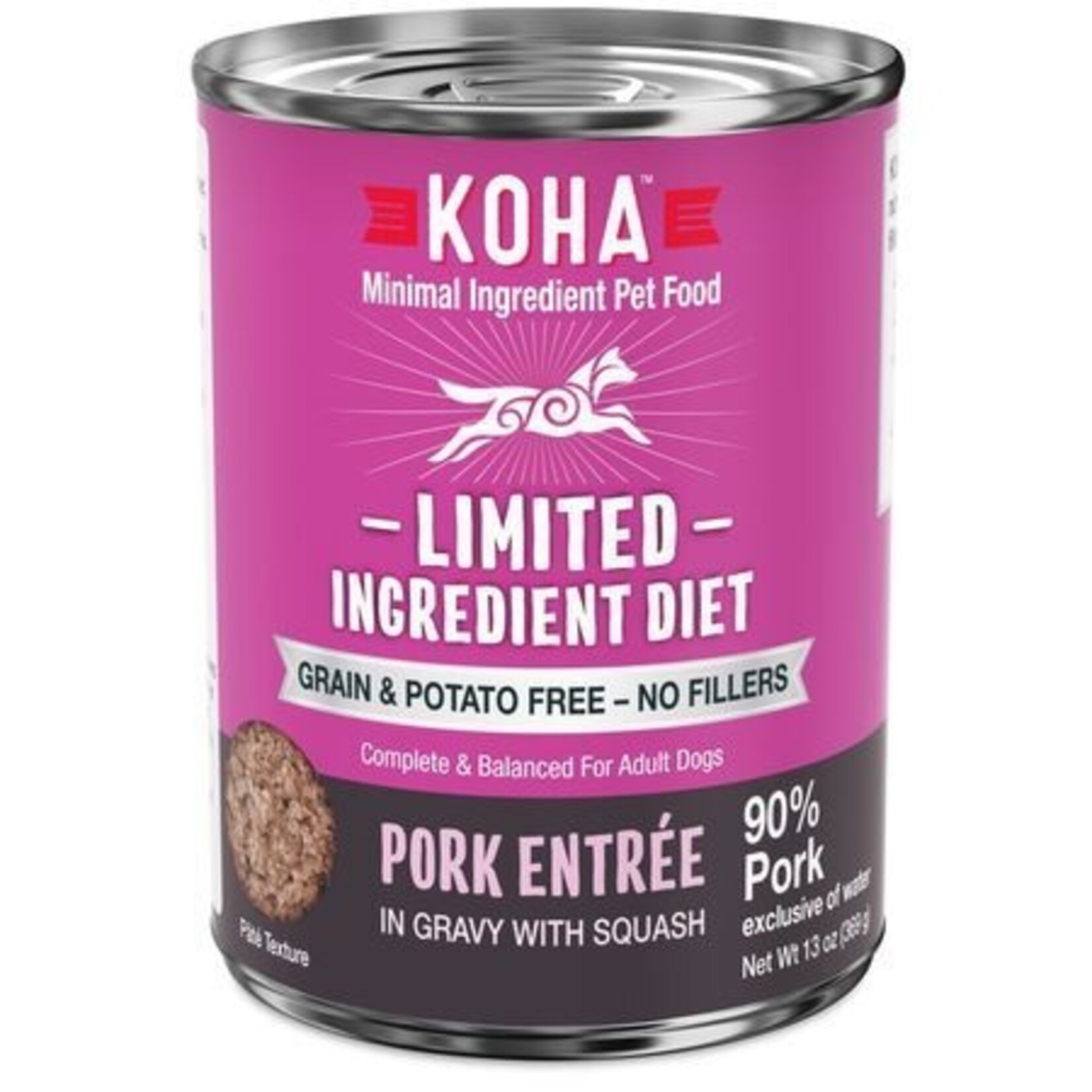 Koha KOHA Limited Ingredient Diet Pork Dog Food Can 13oz