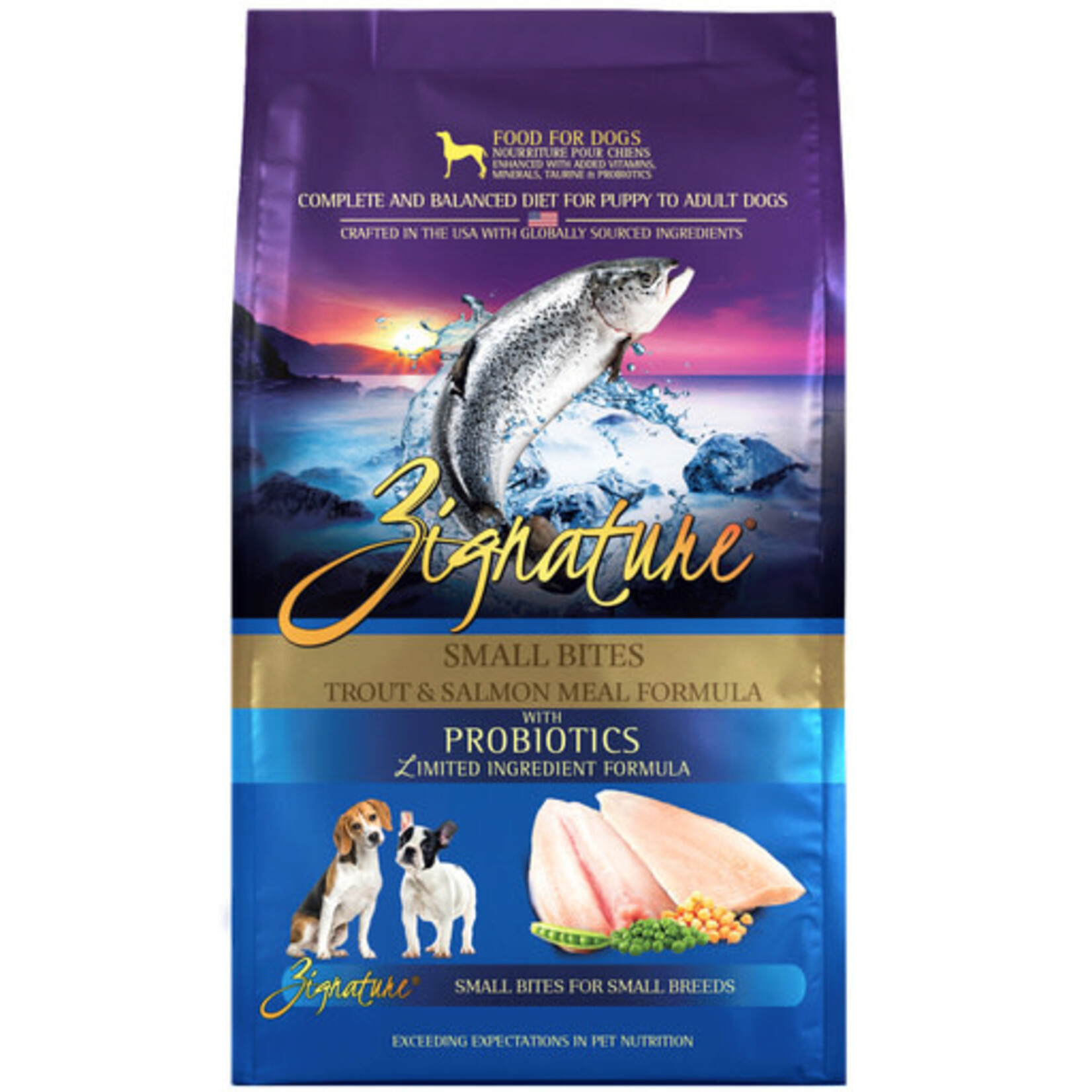 Zignature Zignature Small Bites Trout & Salmon Dry Dog Food 4#