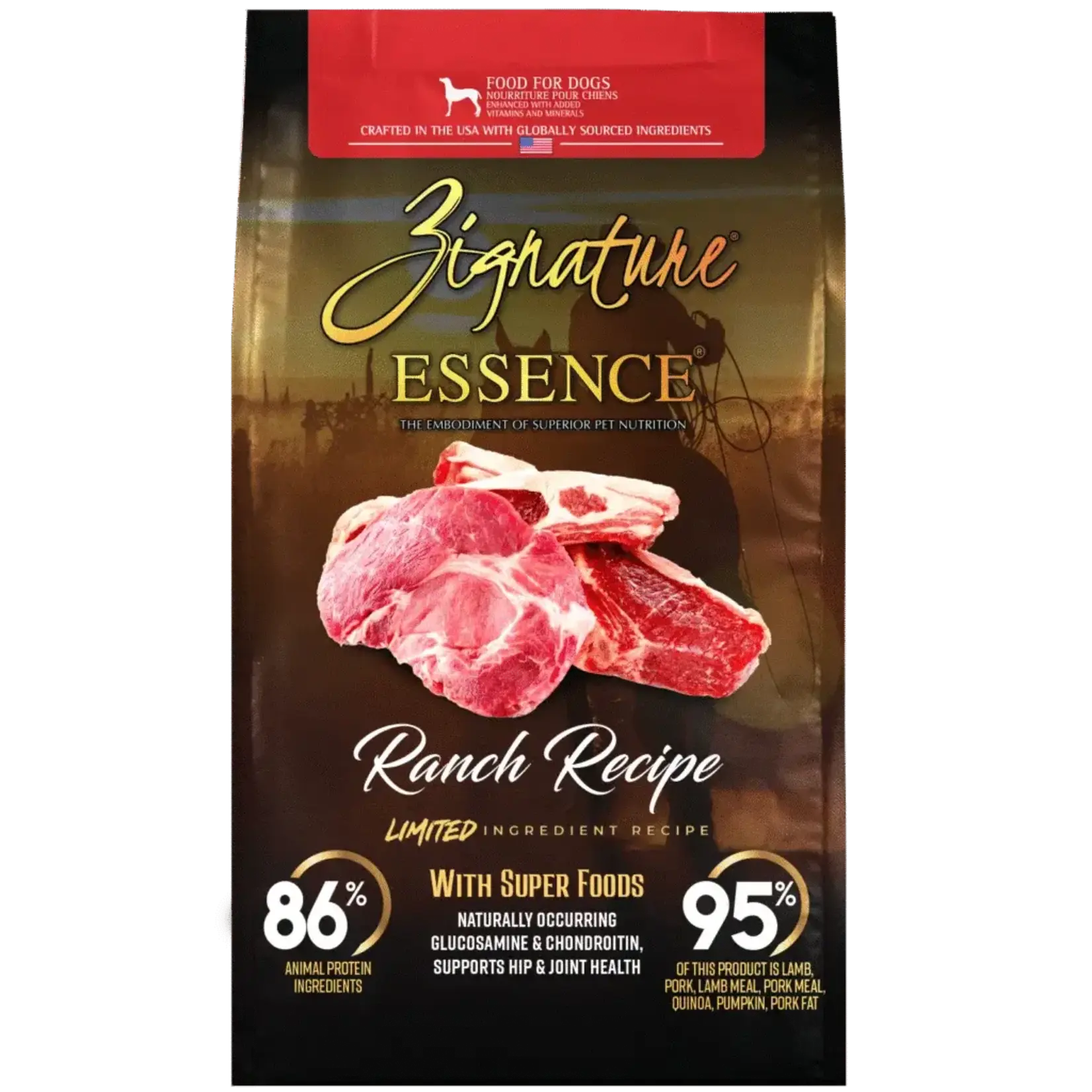 Zignature Essence Limited Ingredient Recipe Ranch Recipe Dry Dog Food 3.5#