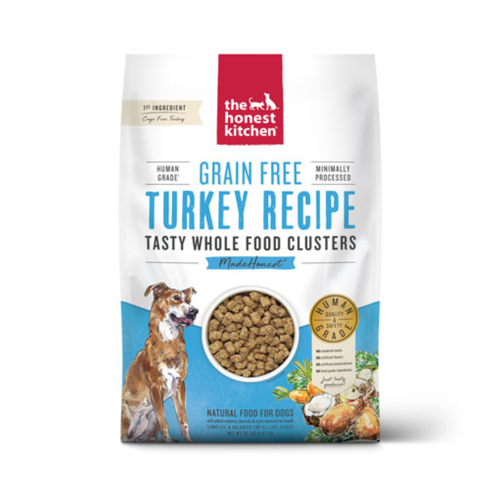 Honest Kitchen The Honest Kitchen Human Grade Grain-Free Turkey Whole Food Clusters Dry Dog Food 20#