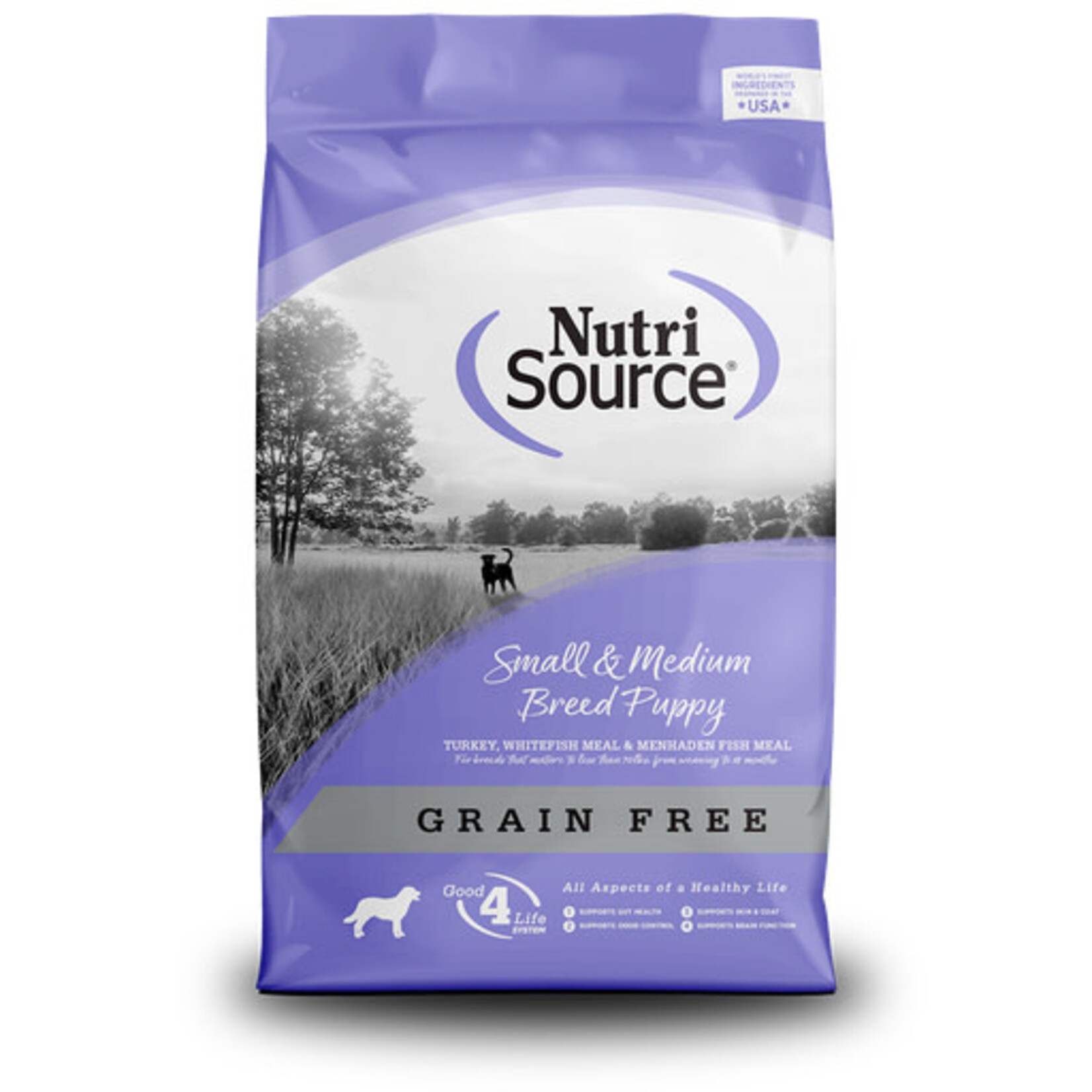 Nutrisource NutriSource Small & Medium Breed Puppy Turkey & Lentils Grain Free Dry Dog Food 12#