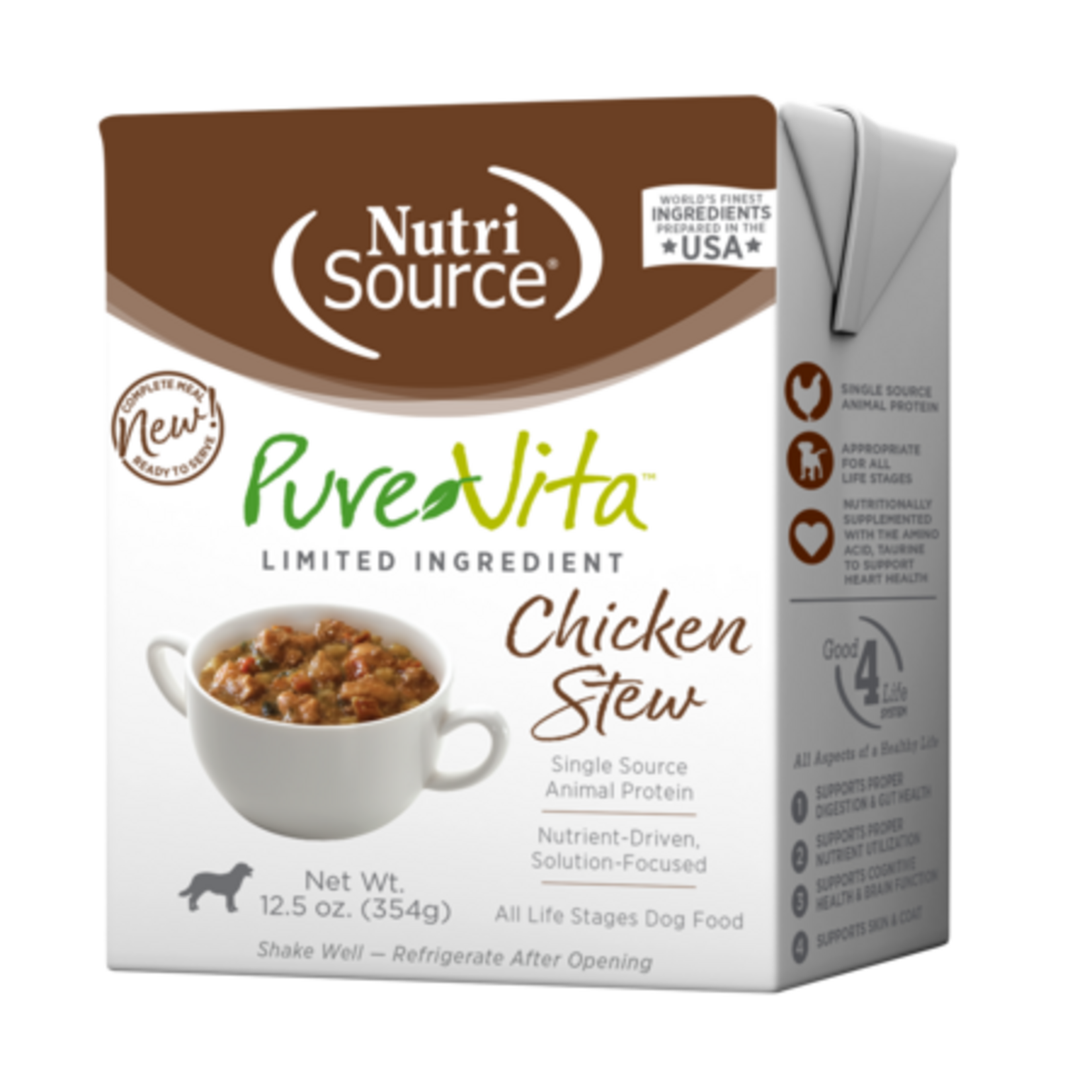 Pure Vita Pure Vita Limited Ingredient Chicken Stew Tetrapak Wet Dog Food 12.5 oz
