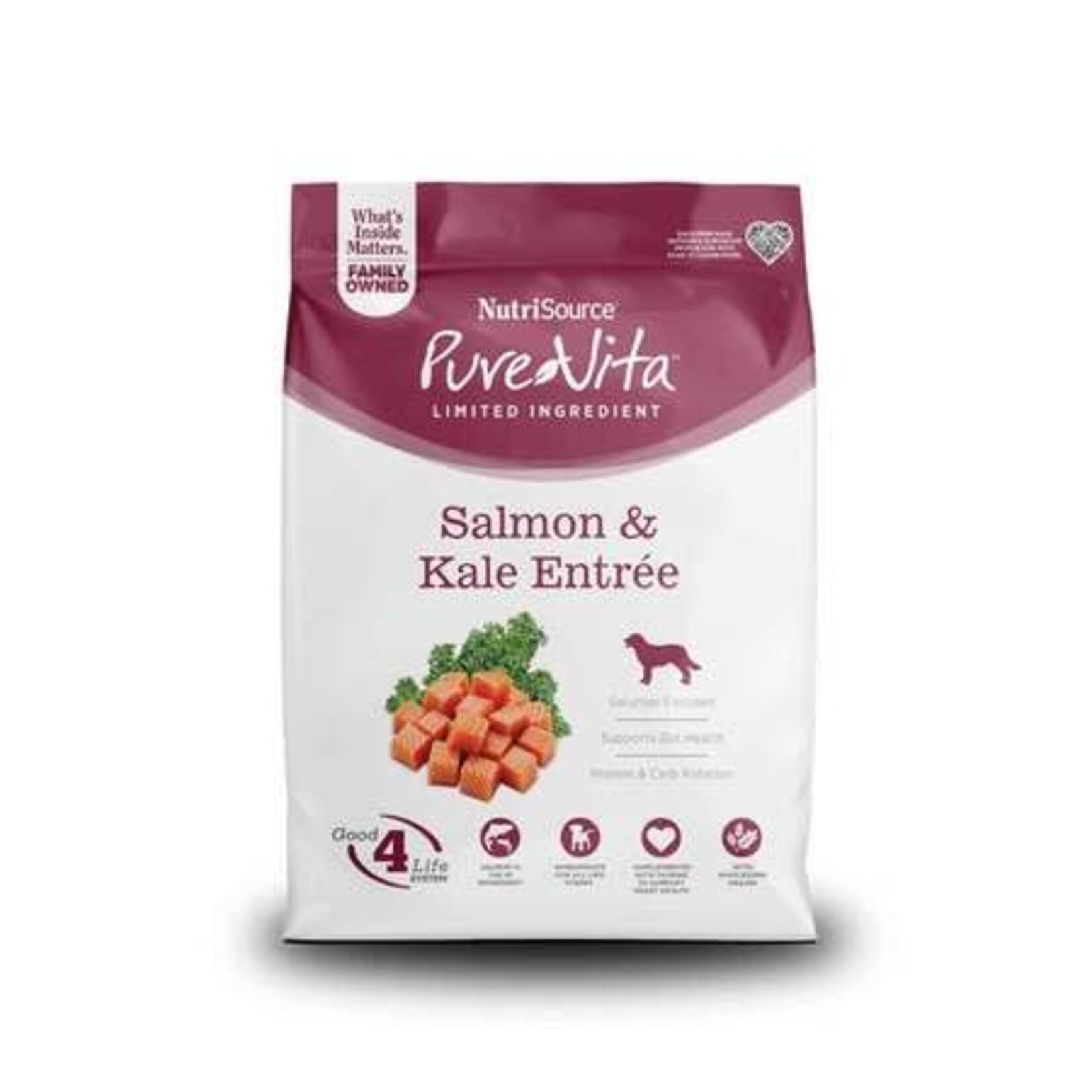 Pure Vita Pure Vita Limited Ingredient Salmon & Kale Dry Dog Food 4#
