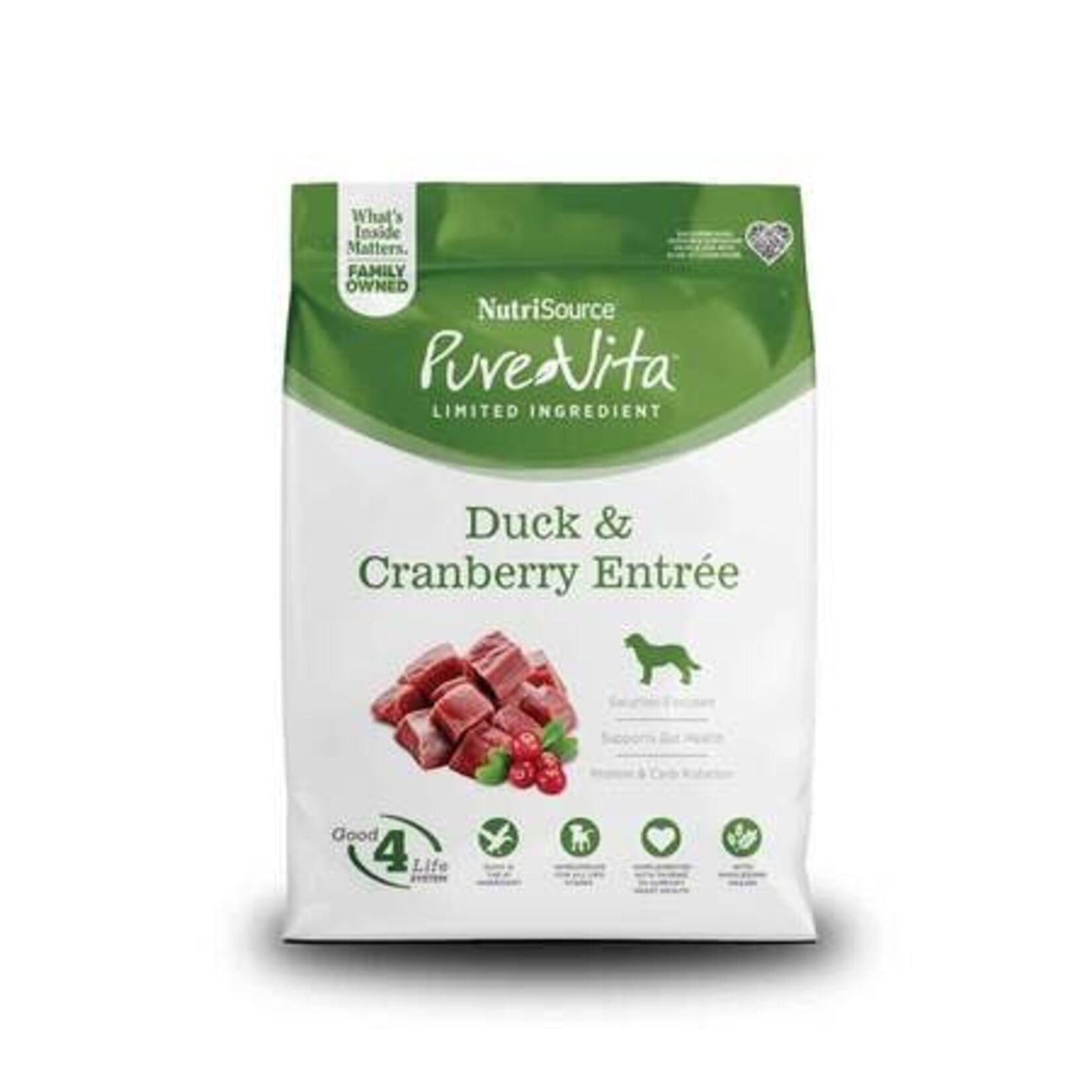 Pure Vita Pure Vita Limited Ingredient Duck & Cranberry Dry Dog Food 4#