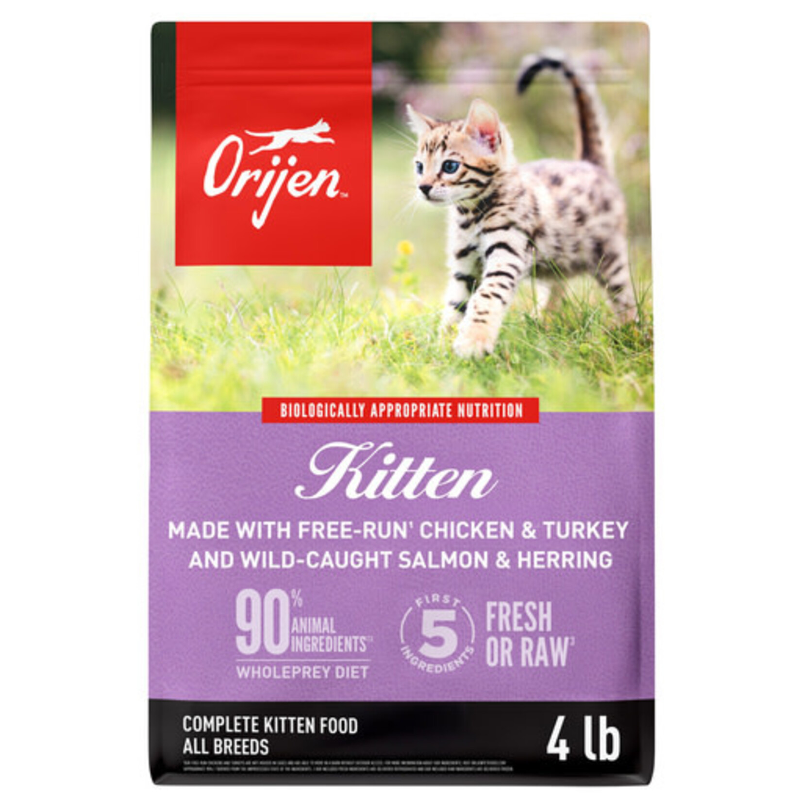 Orijen ORIJEN Kitten Grain-Free High-Protein Premium Dry Cat Food 4#