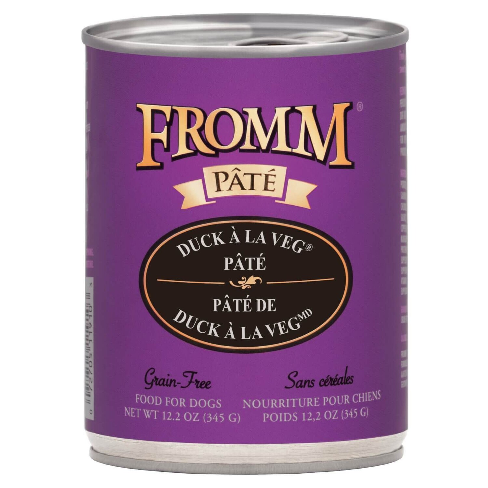 Fromm Family Fromm Duck à La Veg Pâté Can Canned Dog Food  12.2oz