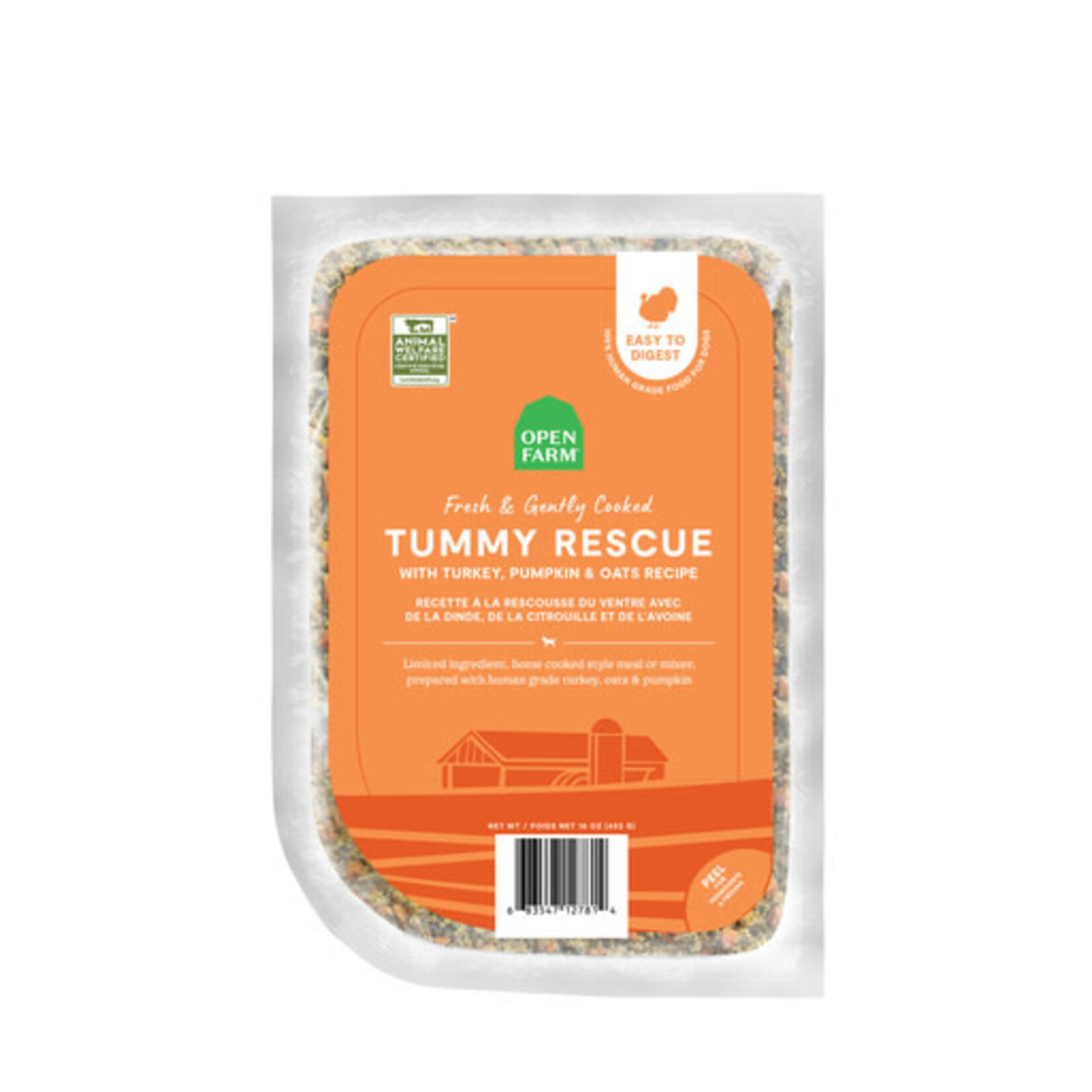 Open Farm Open Farm Frozen Gently Cooked Tummy Rescue Dog Food 16 oz