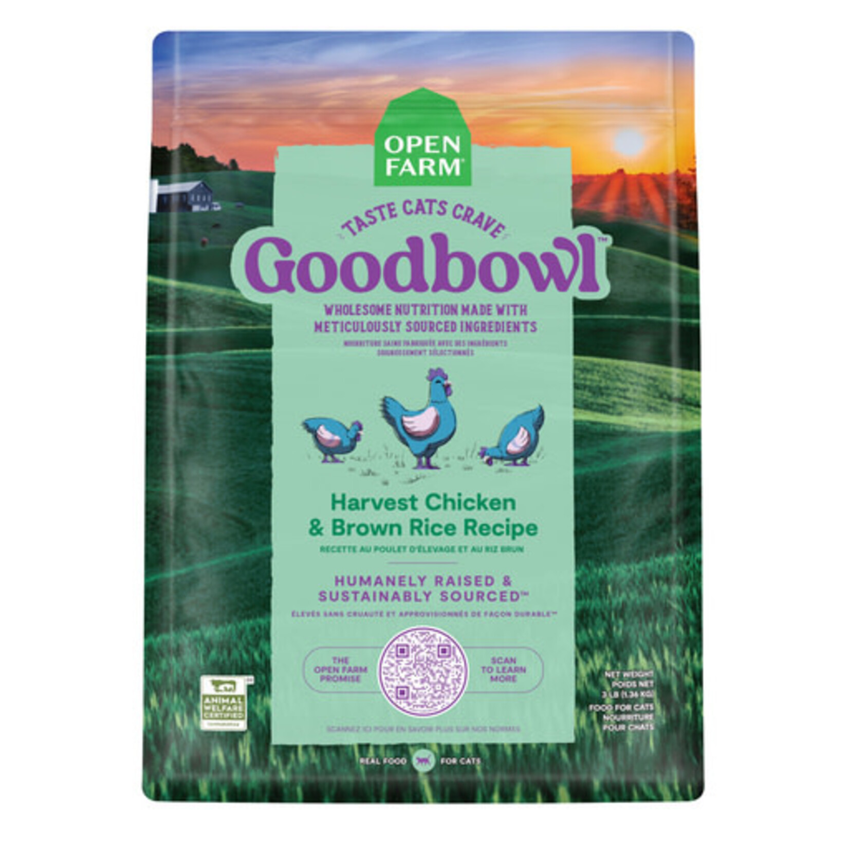 Open Farm Open Farm Goodbowl Harvest Chicken & Brown Rice Dry Cat Food 3#