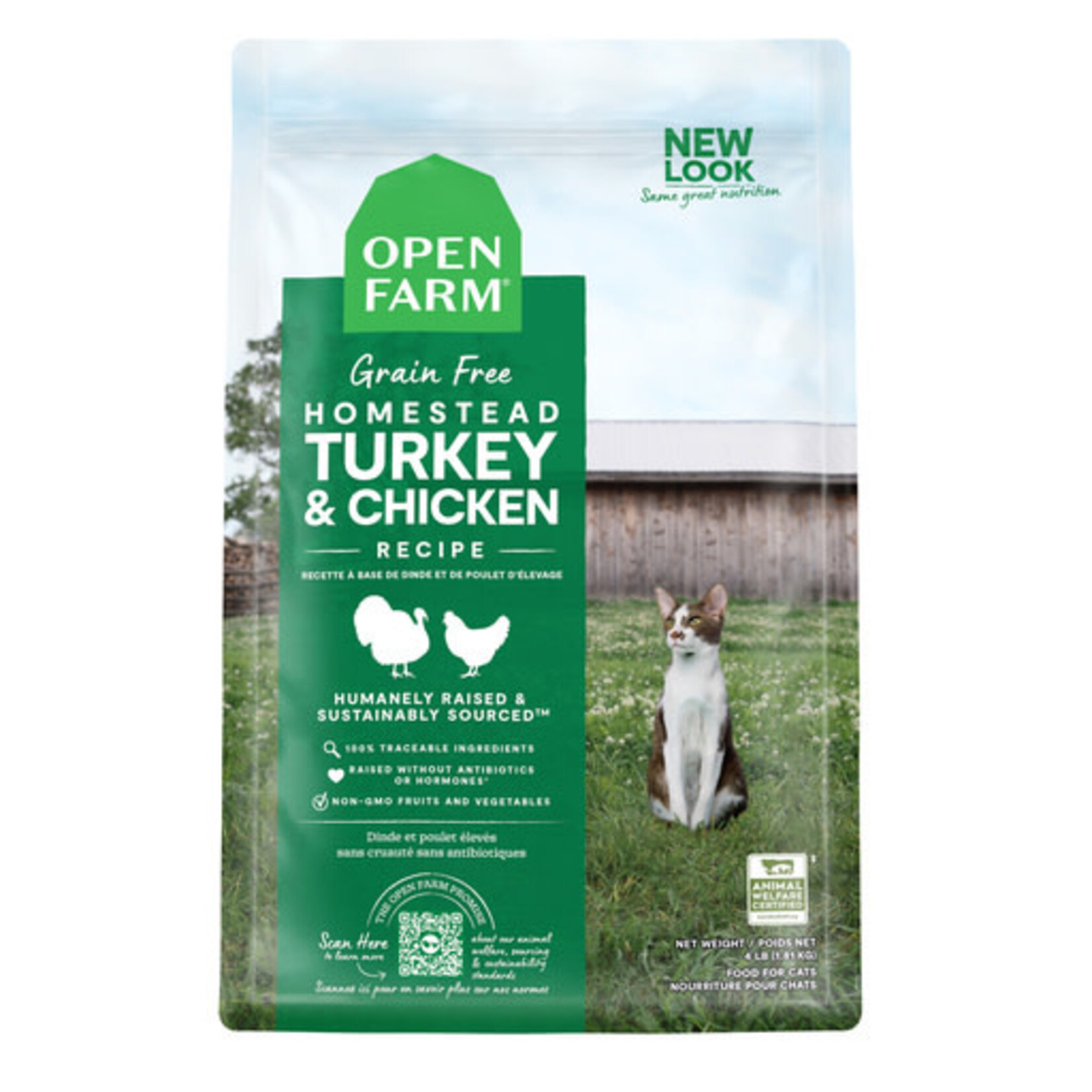 Open Farm Open Farm GF Homestead Turkey & Chicken Cat Food 4lb