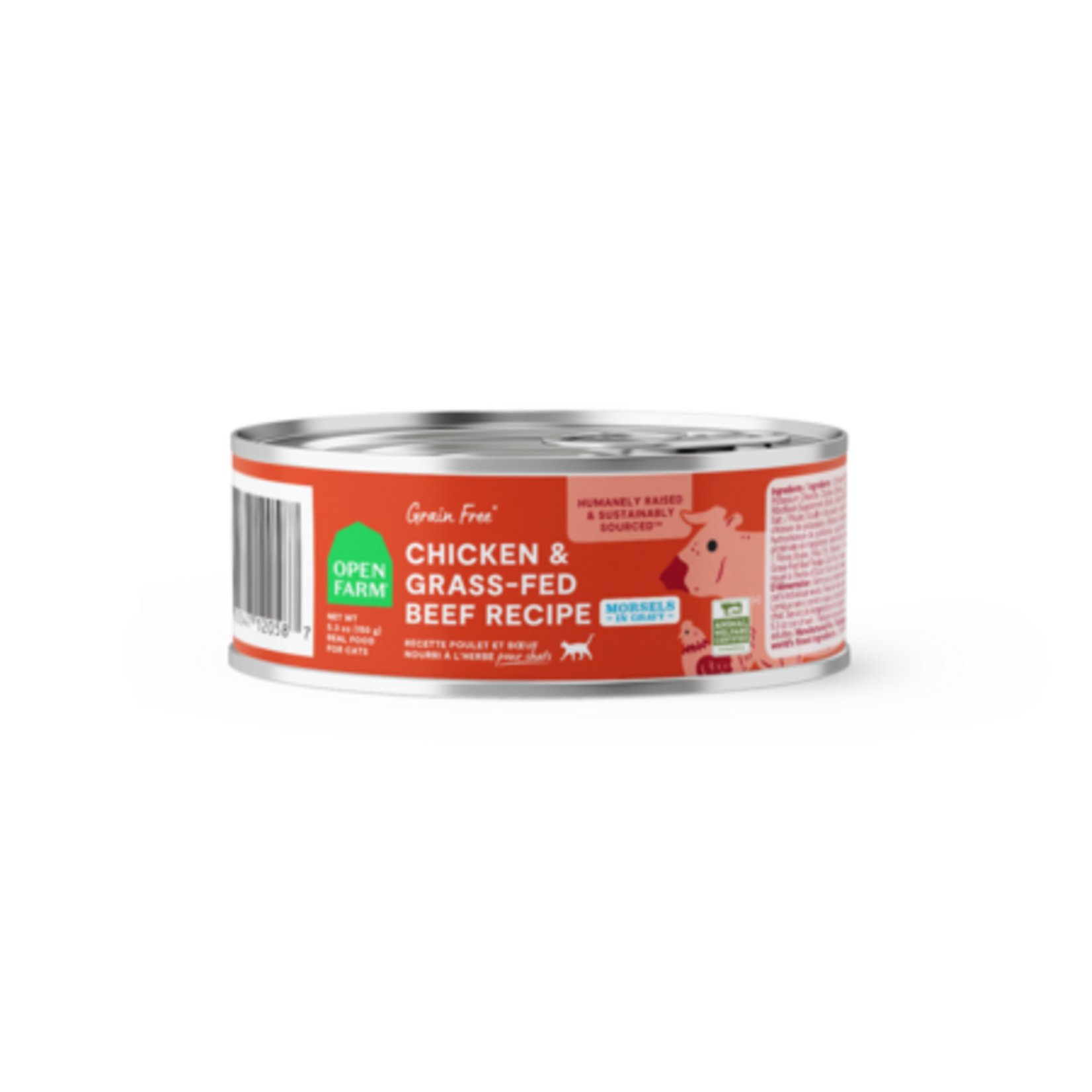Open Farm Open Farm Grain Free Chicken & Grass-fed Beef Morsels in Gravy Wet Cat Food 5.3 oz