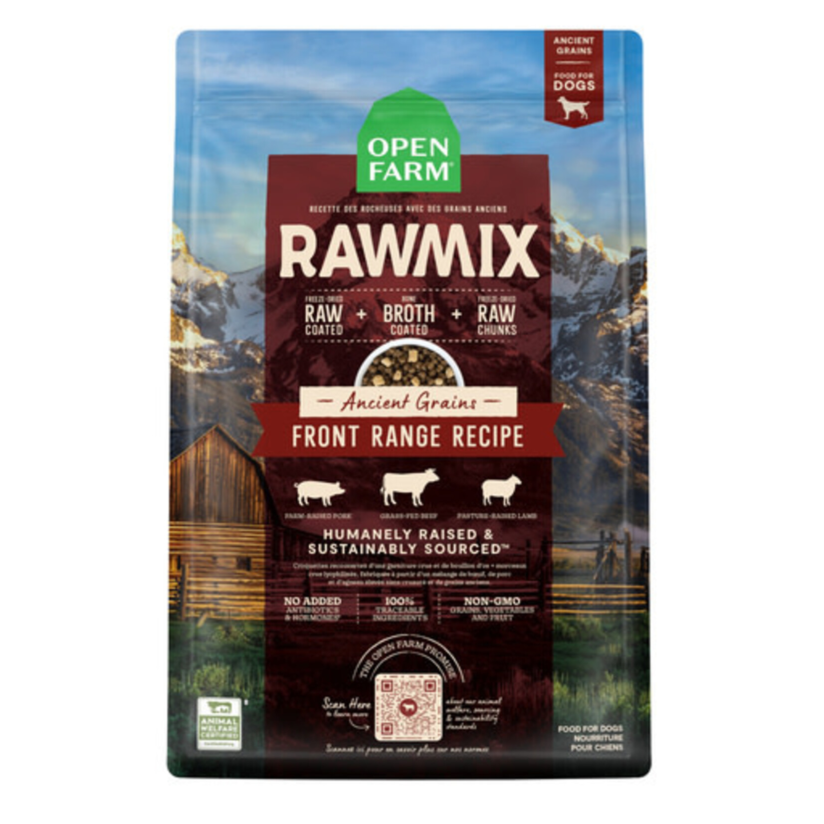Open Farm Open Farm RawMix Front Range Ancient Grains Dry Dog Food 20#