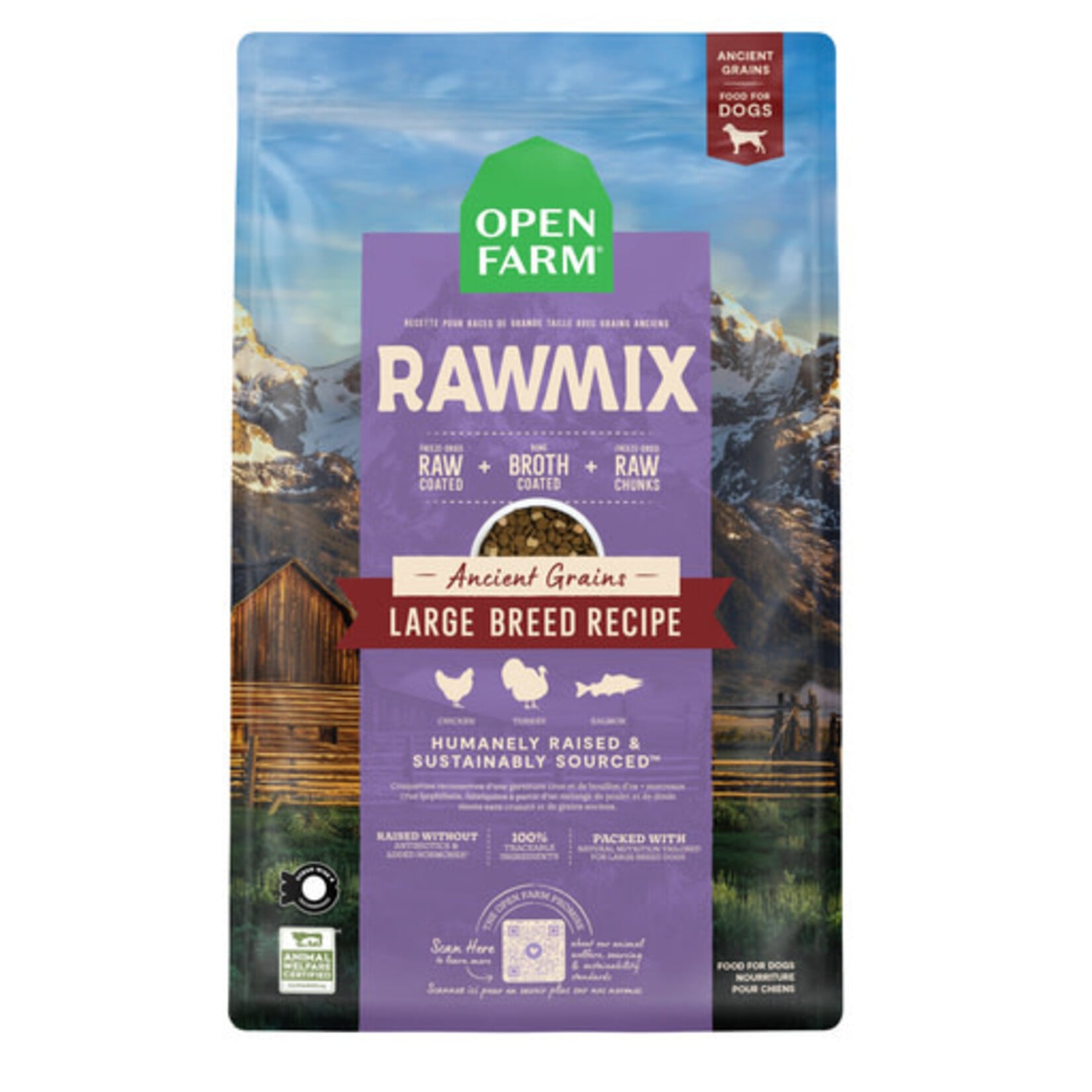 Open Farm Open Farm RawMix Large Breed Ancient Grains Dry Dog Food 20#