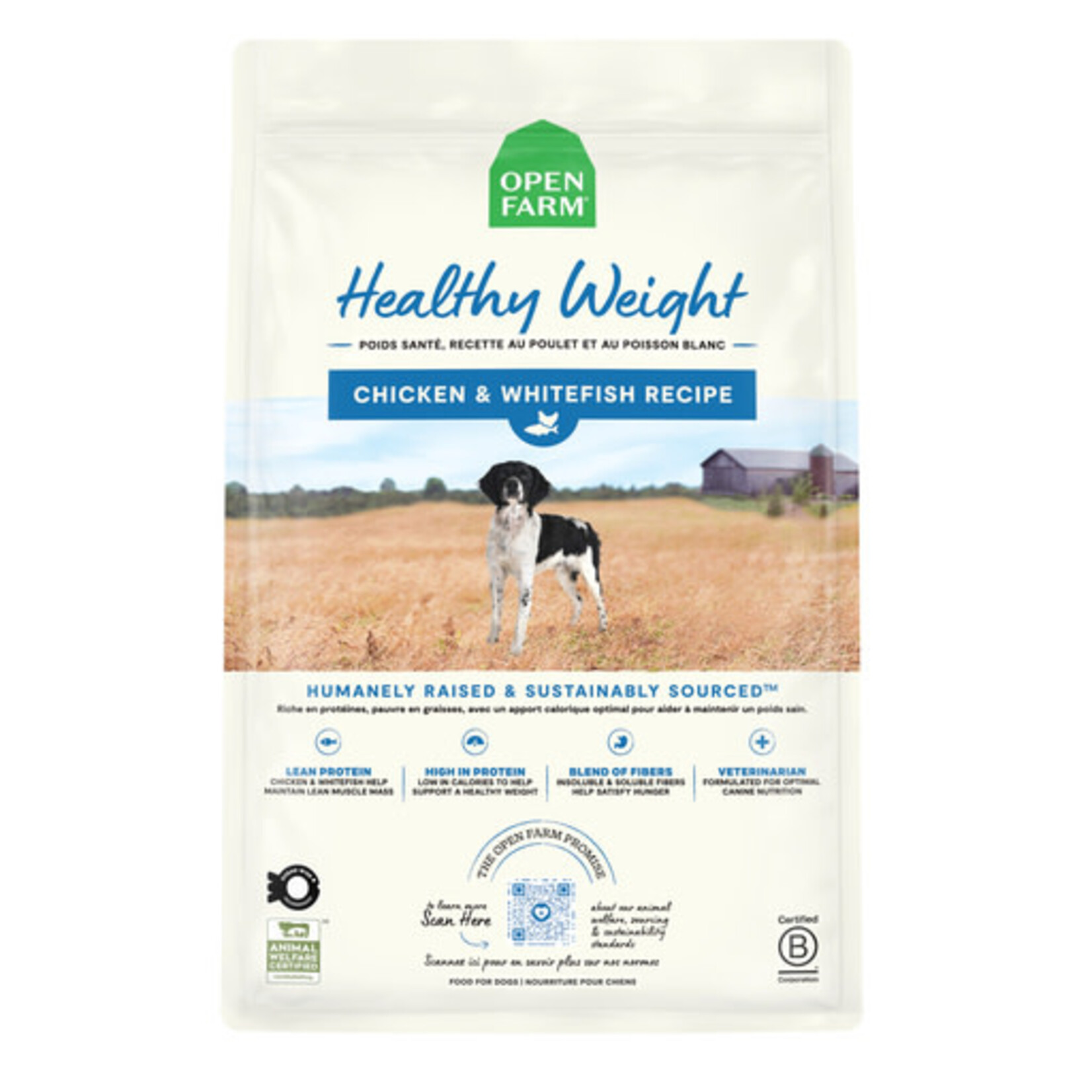Open Farm Open Farm Chicken & Whitefish Healthy Weight Dry Dog Food 22#