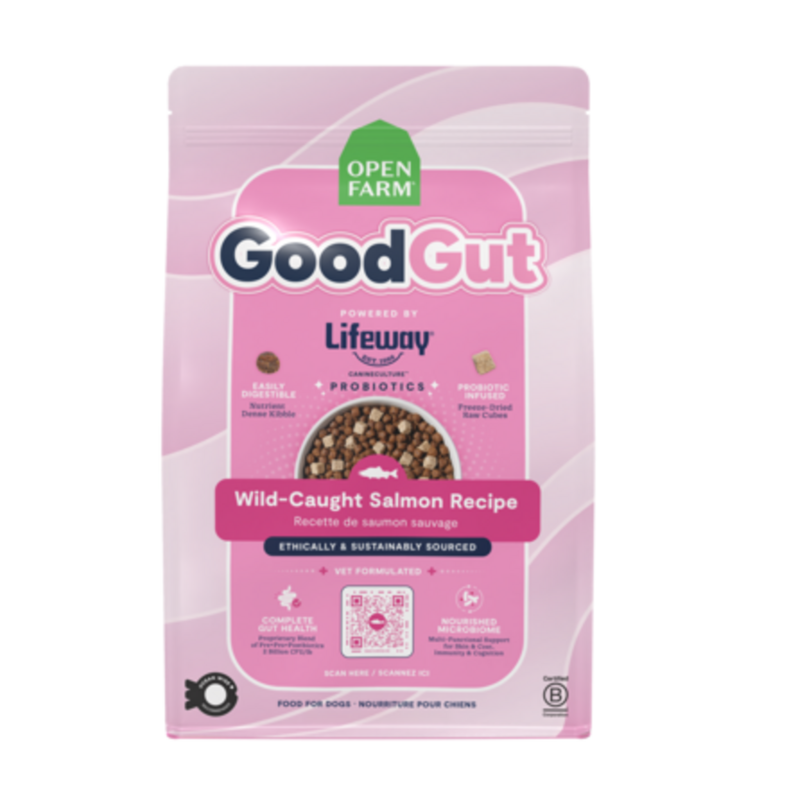 Open Farm Open Farm GoodGut Wild-Caught Salmon Dry Dog Food 3.5#