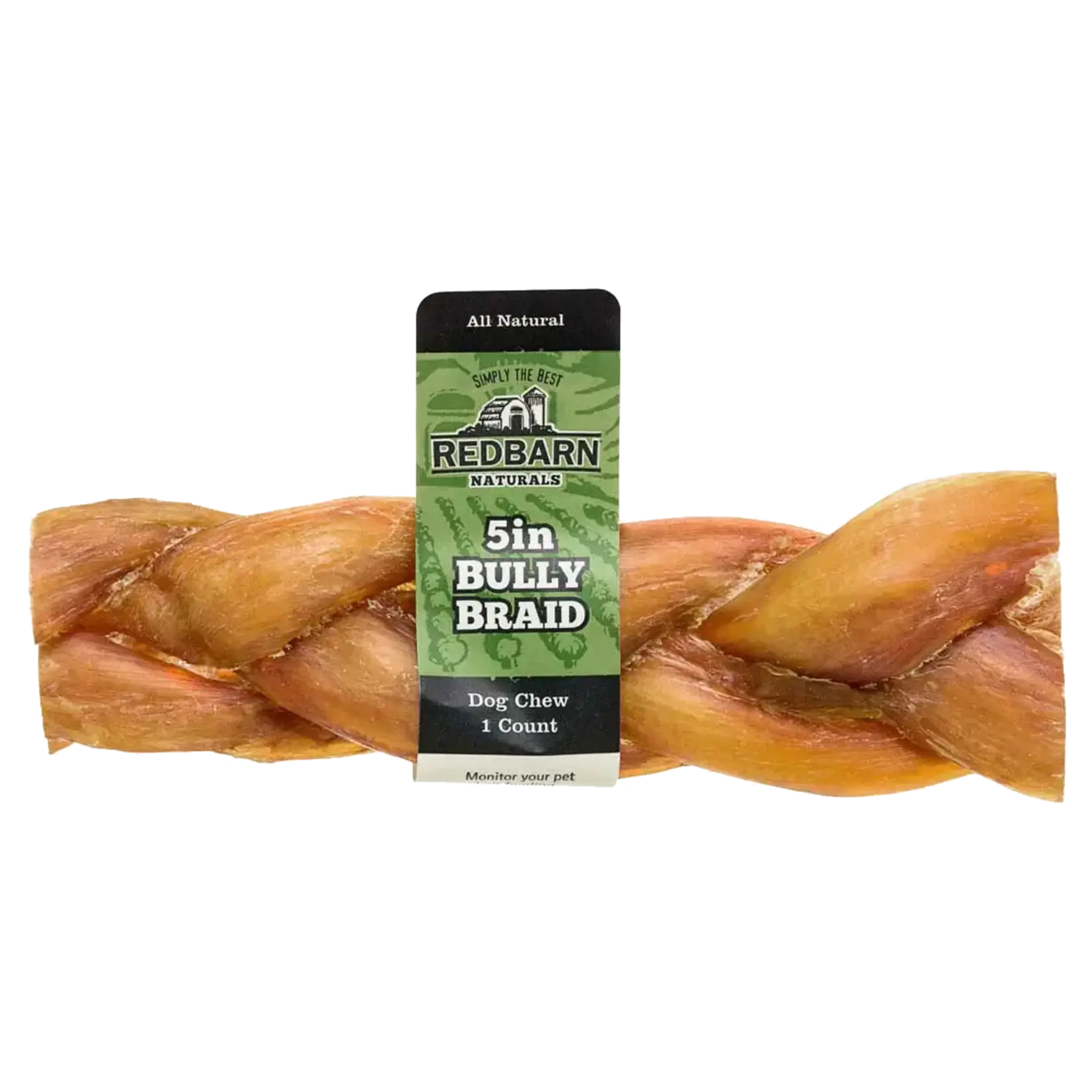 RedBarn Redbarn Naturals Premium Braided Bully Stick Chew 5"