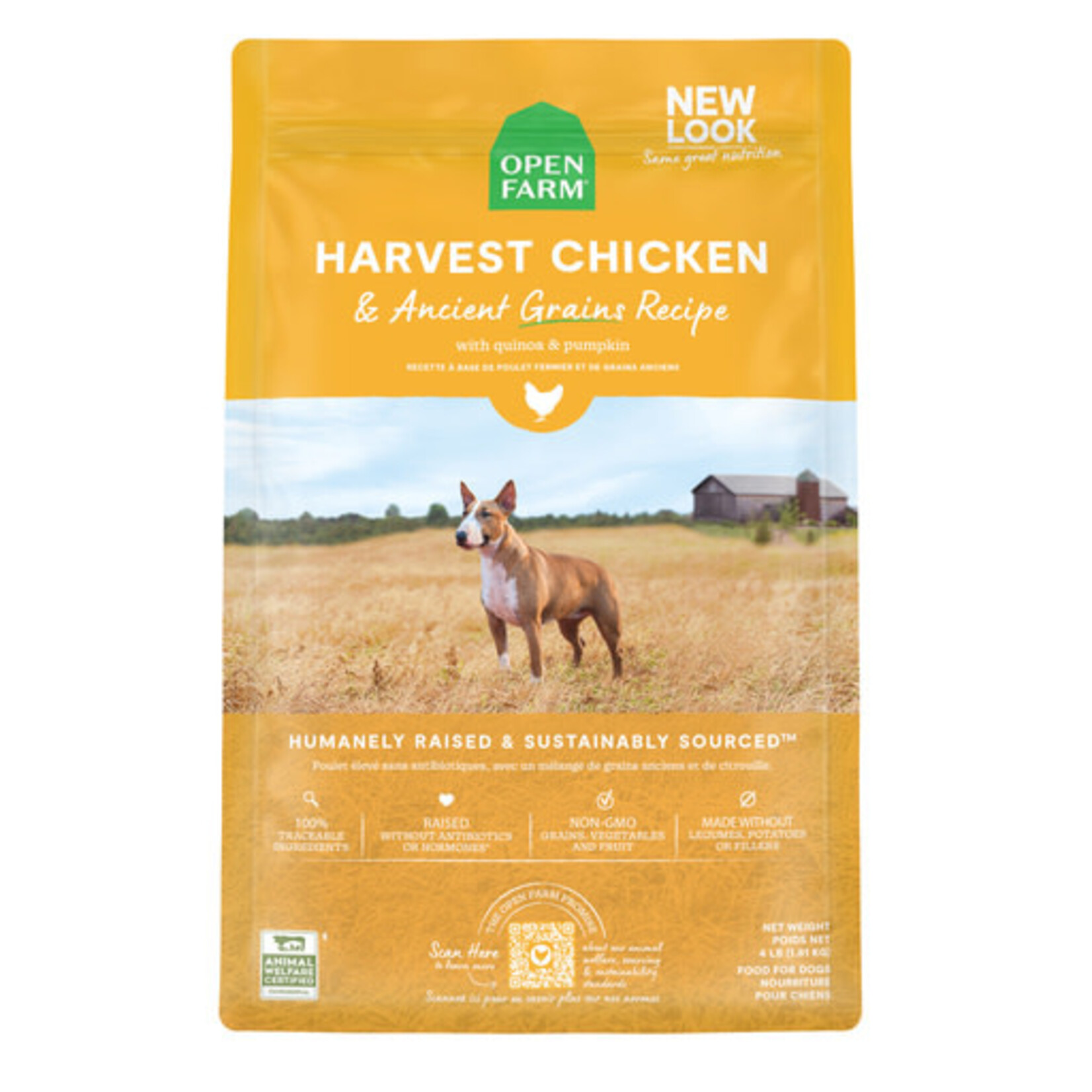 Open Farm Open Farm Harvest Chicken and Ancient Grains Dry Dog Food, 22#