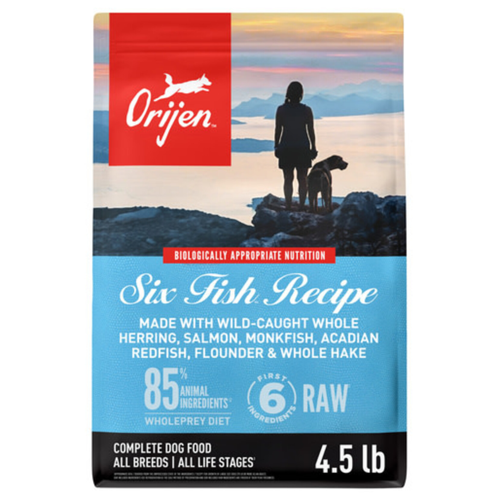 Orijen ORIJEN Six Fish Grain-Free Poultry Free High-Protein Dry Dog Food 4.5#