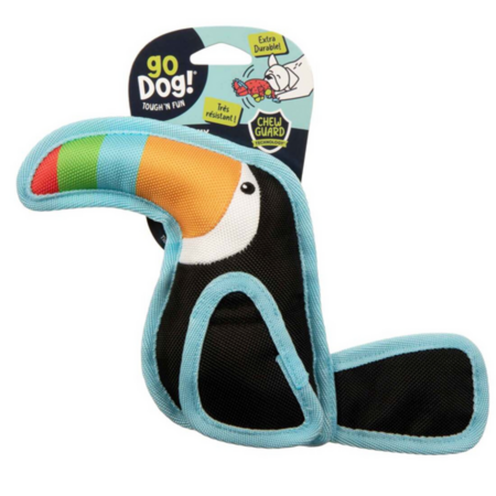 Petwise Dog goDog! Flap 'N Fun Tico Toucan Small Dog Toy