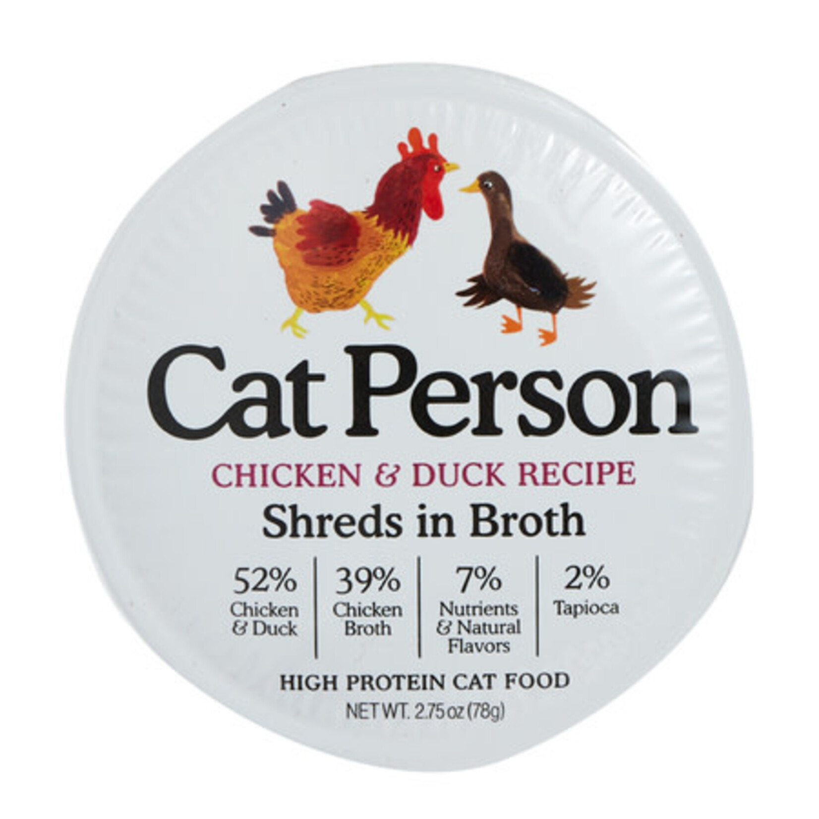 Cat Person Cat Person Shredded Chicken & Duck in Broth Grain-Free Wet Cat Food 2.75 oz