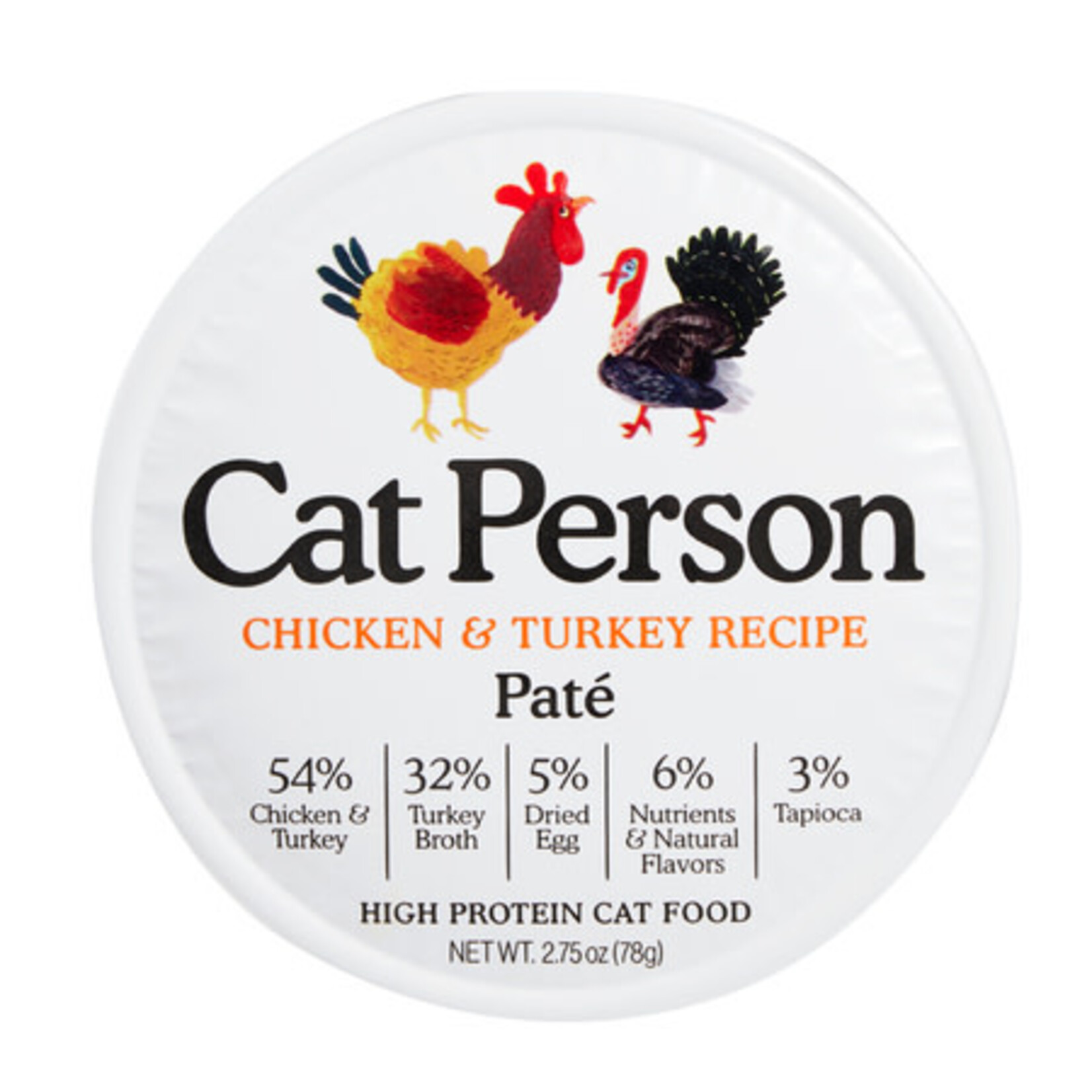 Cat Person Cat Person Chicken & Turkey Grain-Free Pate Wet Cat Food 2.75 oz