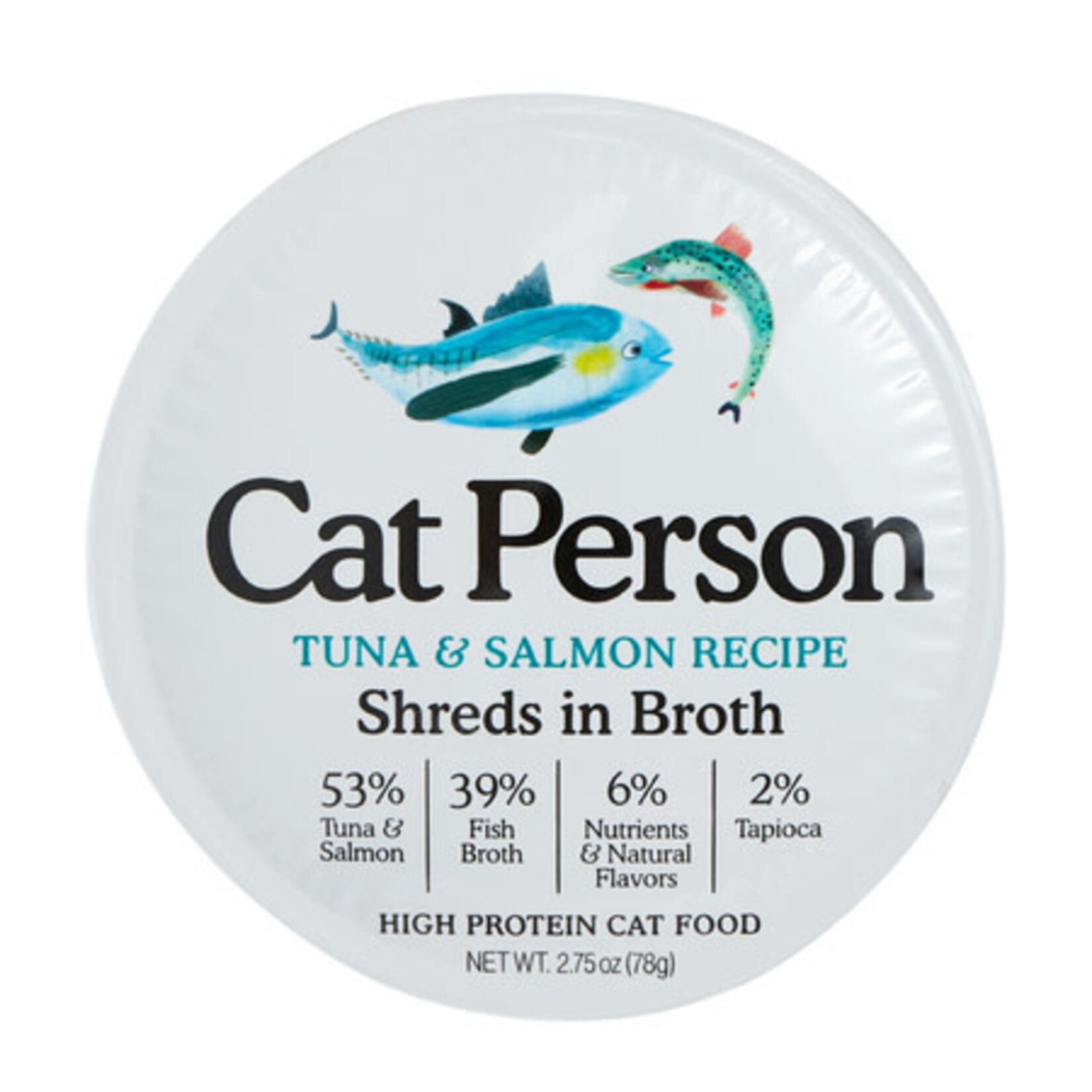 Cat Person Cat Person Tuna & Salmon Shreds in Broth Grain-Free Wet Cat Food 2.75 oz