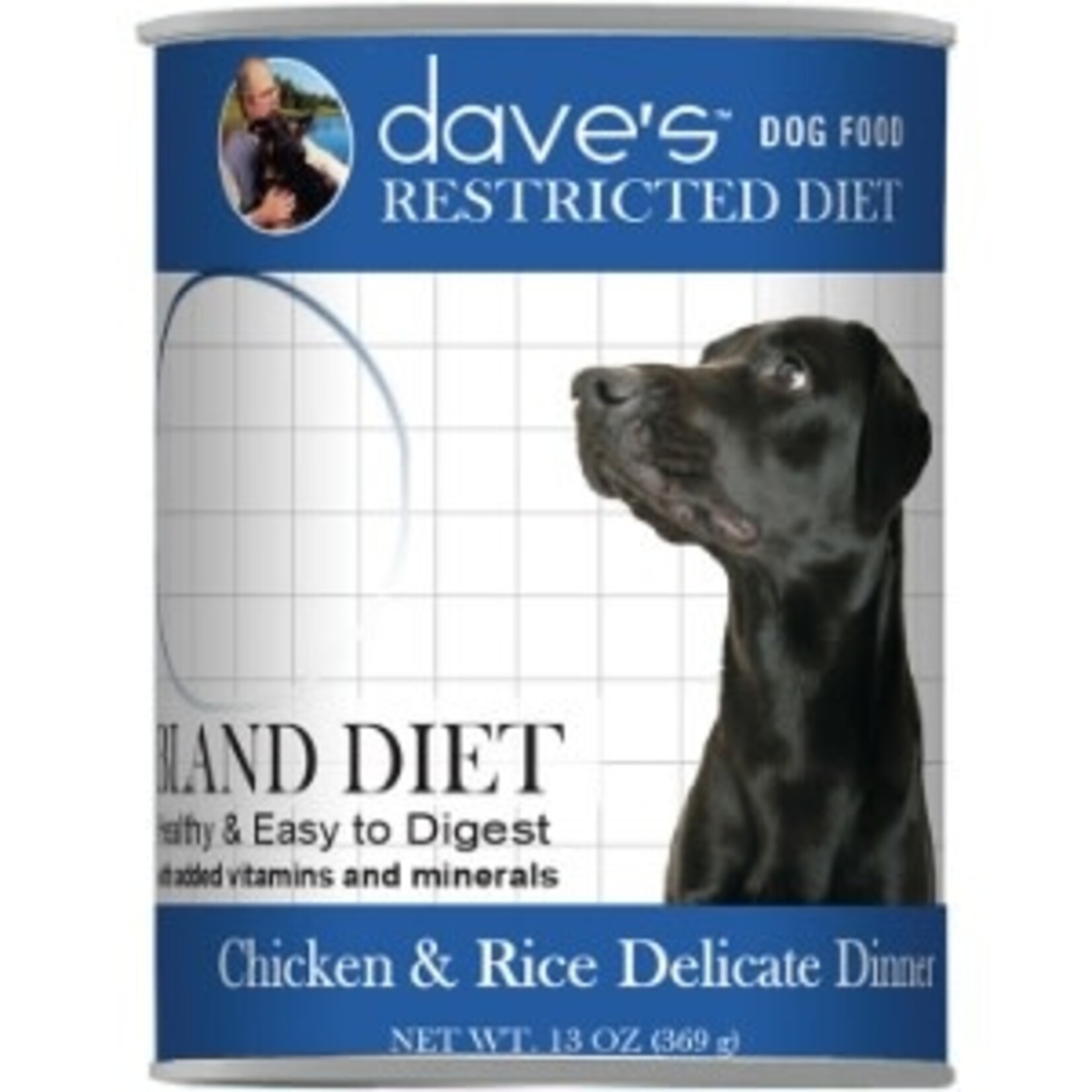 Dave's Pet Food Dave's Restricted Diet Bland Chicken and Rice Canned Dog Food 13.2oz