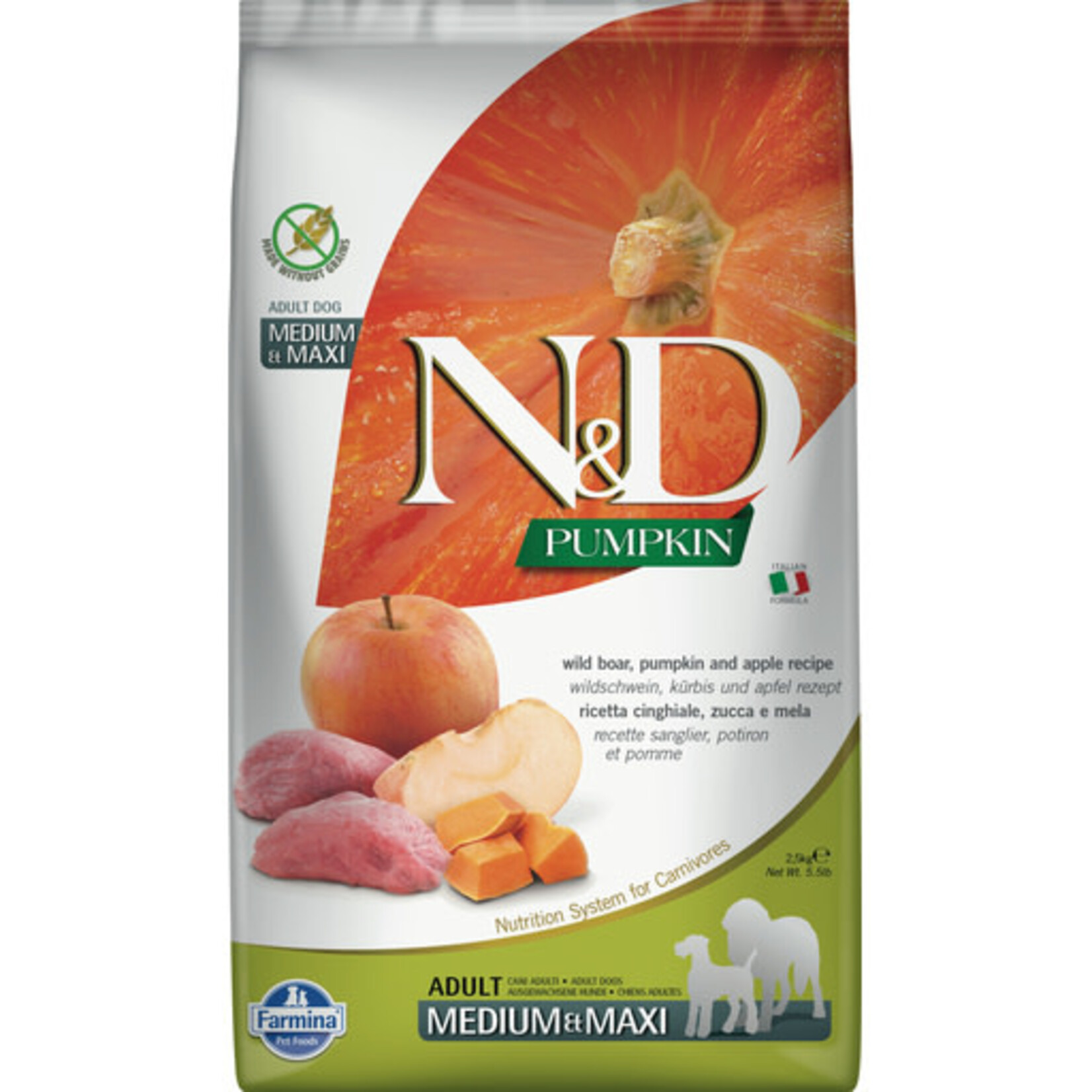 Farmina Farmina N&D Pumpkin, Boar & Apple Medium & Maxi Dry Dog Food 26.4#