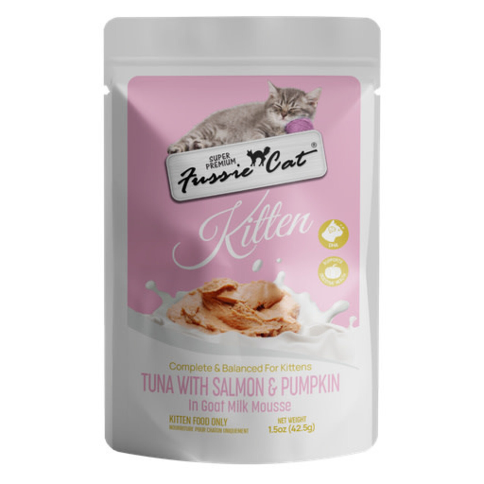 Fussie Cat Fussie Cat Kitten Tuna with Salmon, Pumpkin & Goat Milk Mousse 1.5 oz