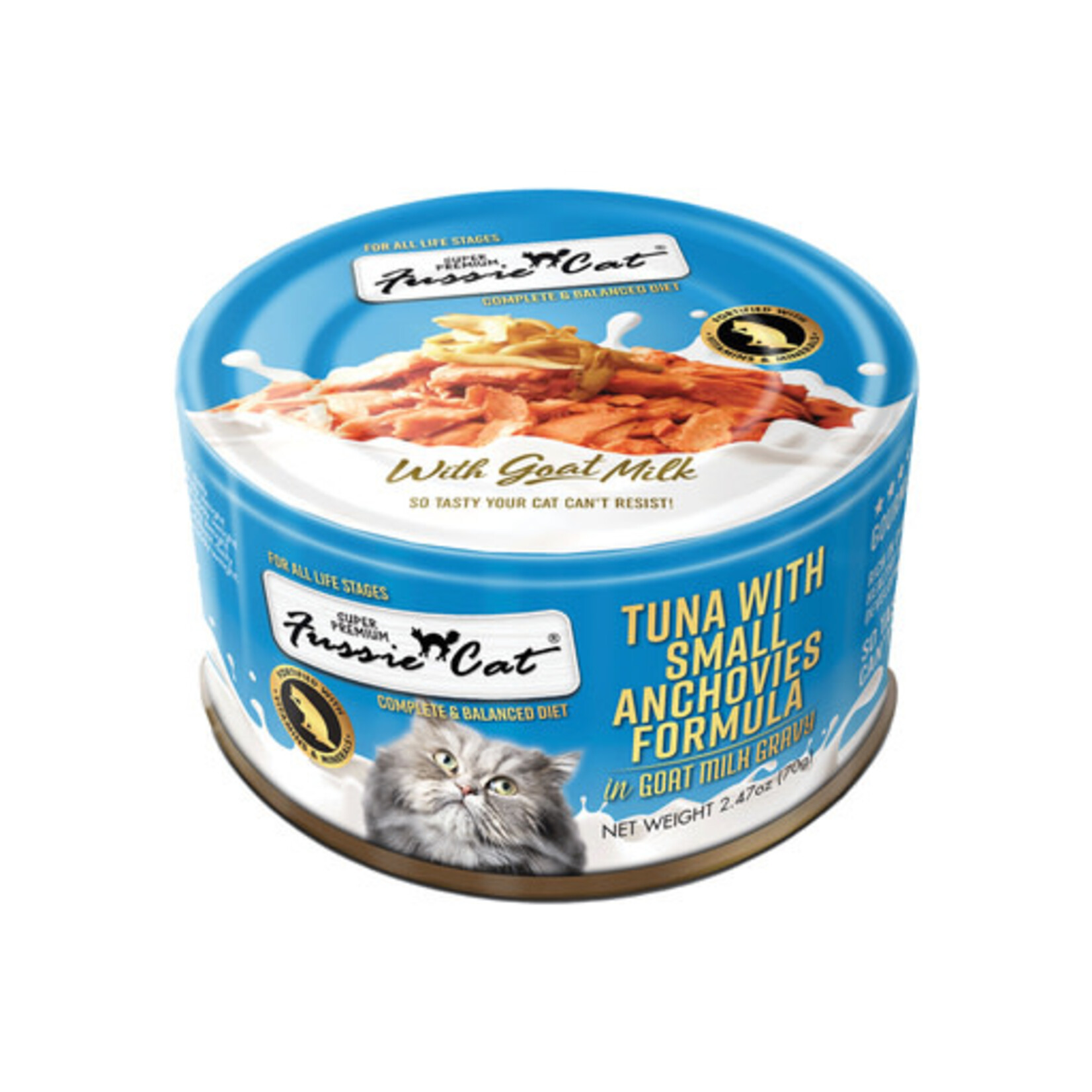 Fussie Cat Fussie Cat Tuna with Small Anchovies in Goats Milk Wet Cat Food 2.47 oz