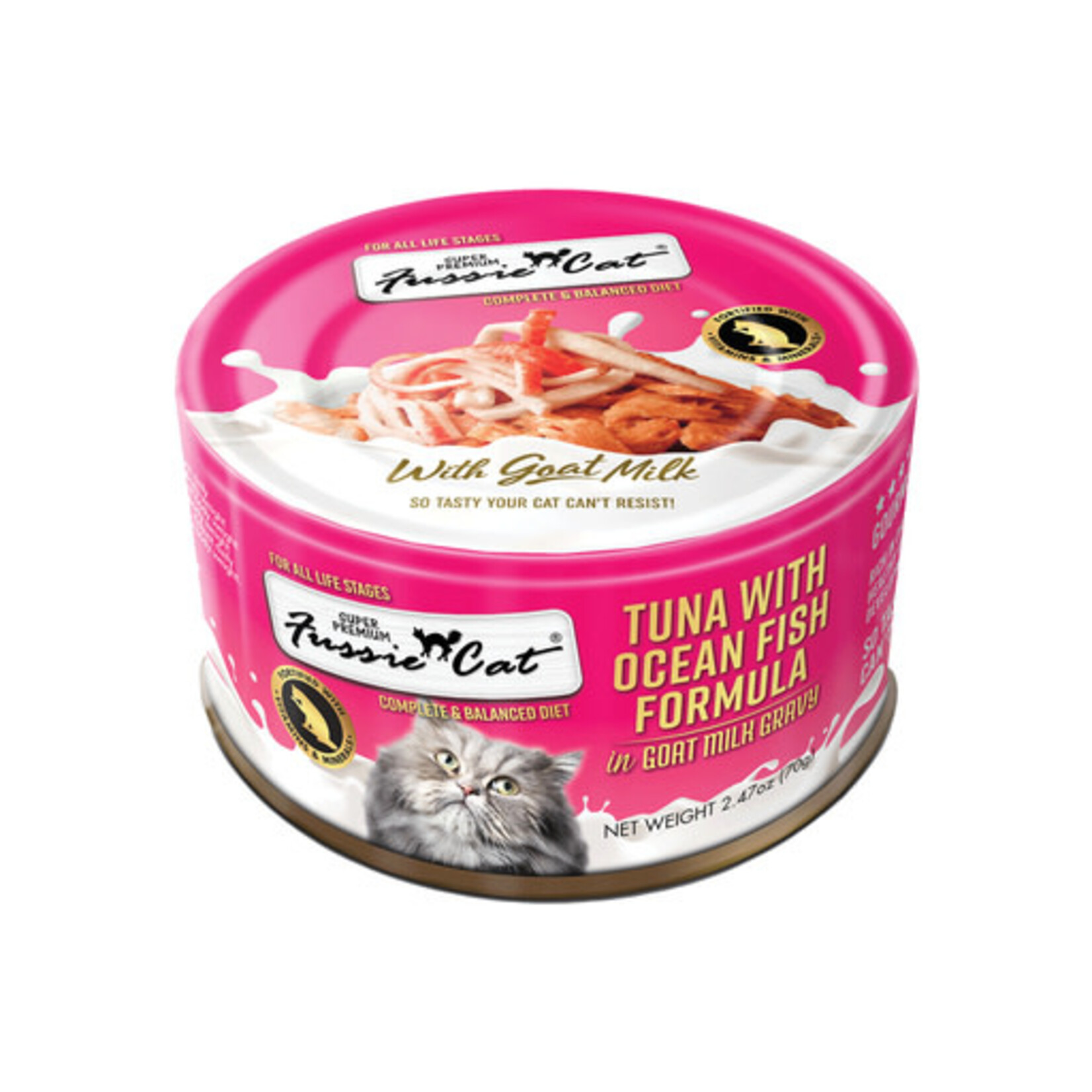 Fussie Cat Fussie Cat Tuna with Oceanfish in Goats Milk Wet Cat Food 2.47 oz