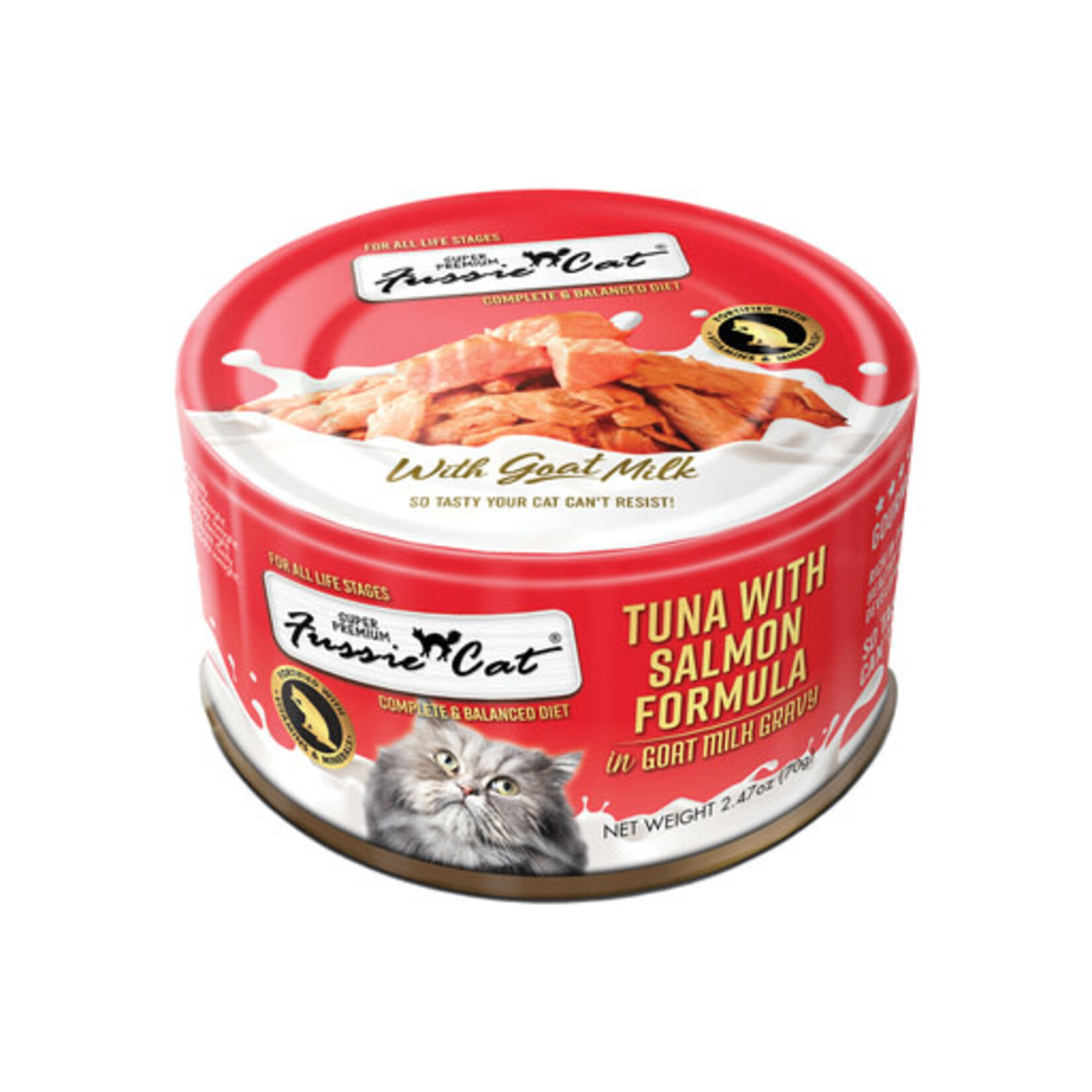 Fussie Cat Fussie Cat Tuna with Salmon in Goats Milk Wet Cat Food 2.47 oz