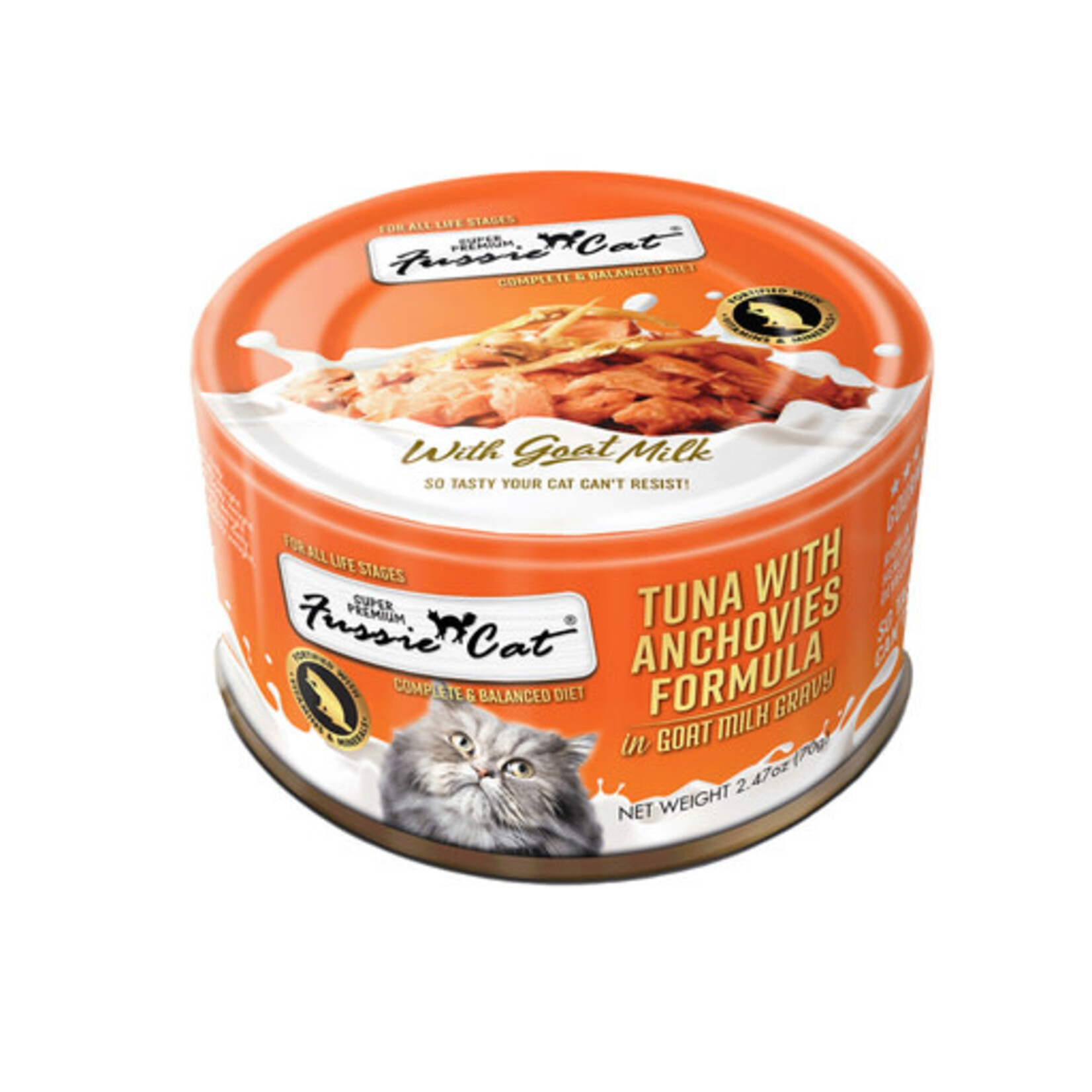 Fussie Cat Fussie Cat Tuna with Anchovies in Goats Milk Wet Cat Food 2.47 oz