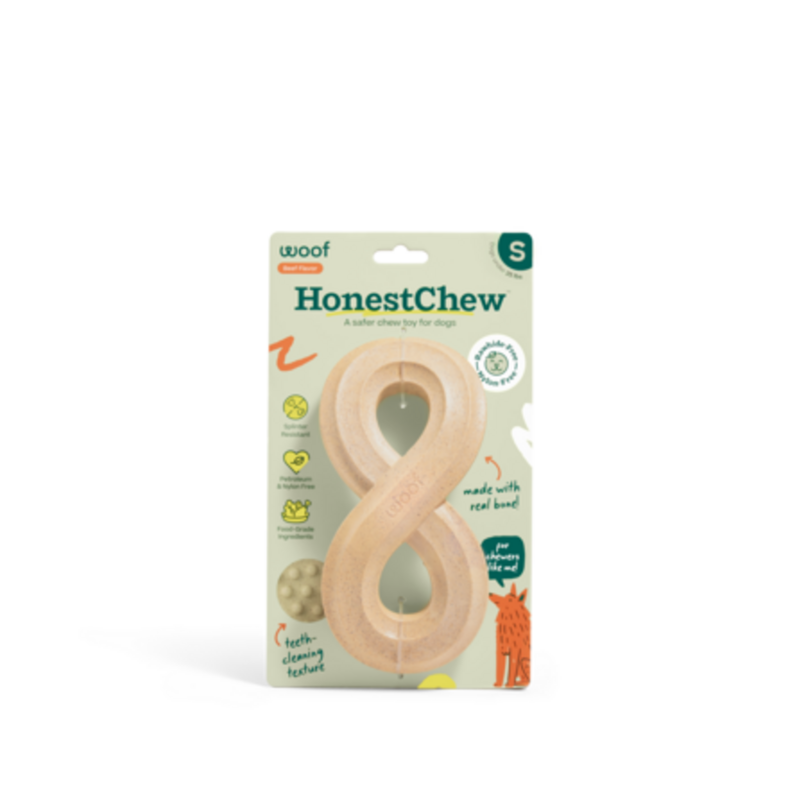 Woof Pet Woof HonestChew Infinity Bone All-Natural Food Grade Dog Chew Toy, Small