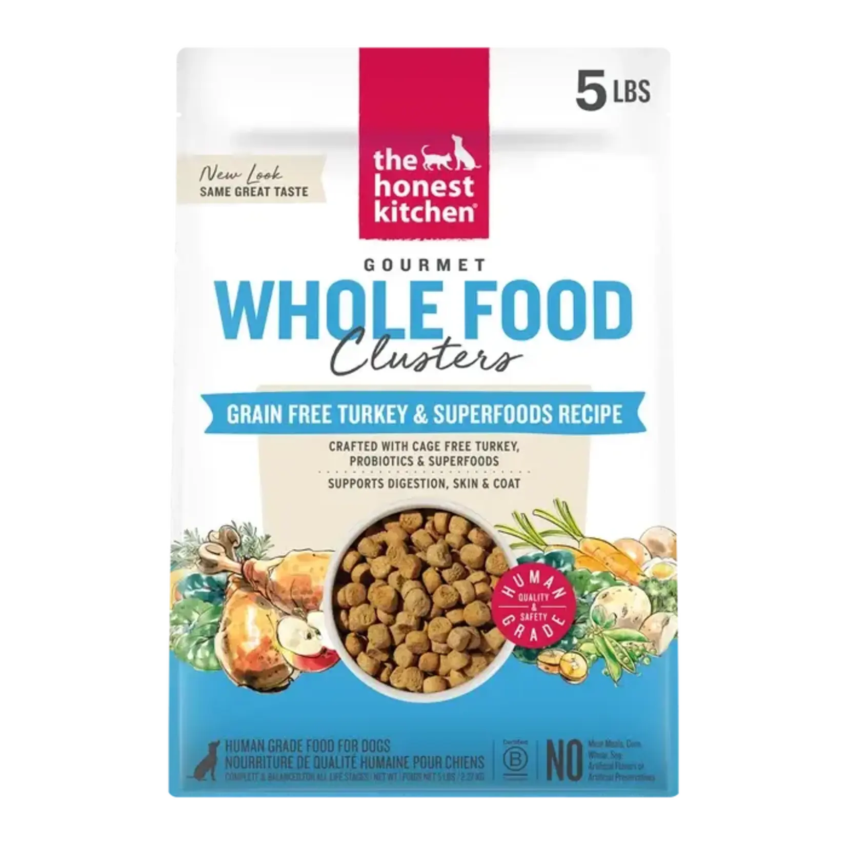 The Honest Kitchen The Honest Kitchen Grain-Free Turkey Whole Food Clusters Dry Dog Food 5#