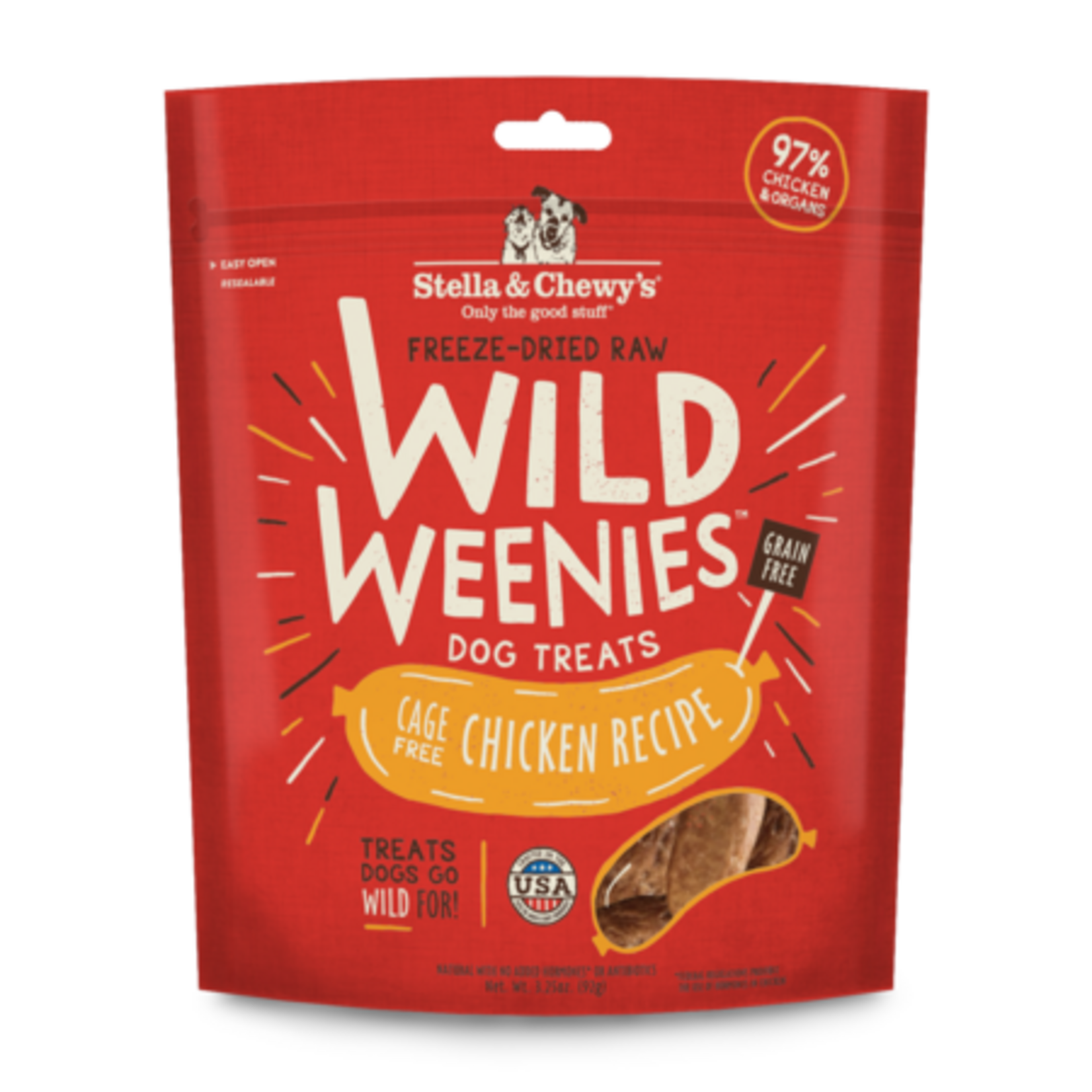 Stella & Chewys Stella & Chewy's Freeze-Dried Raw Wild Weenies Cage-Free Chicken Recipe Dog Treats, 3.25 oz